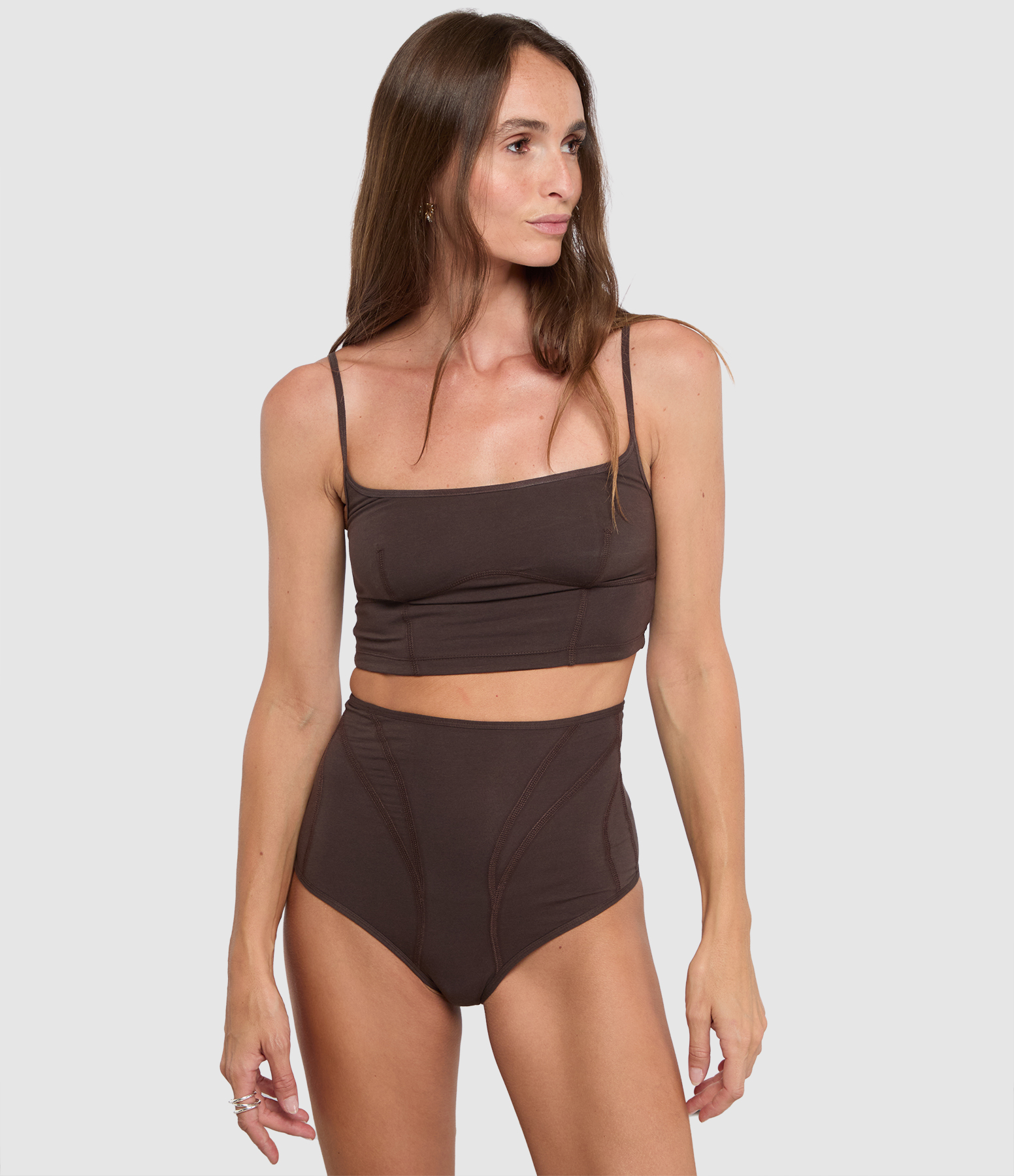 Soft Cotton Brown Bralette