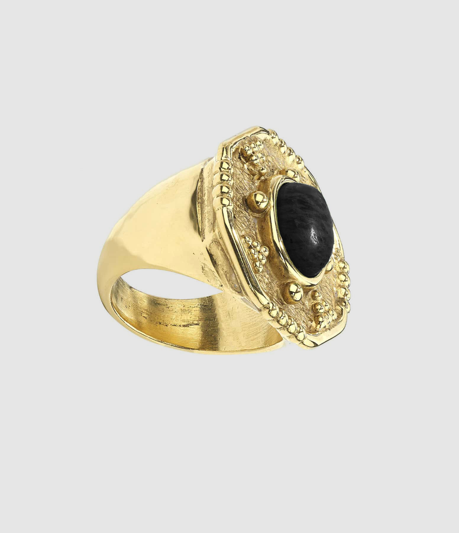 Essaouira Black Agate Ring