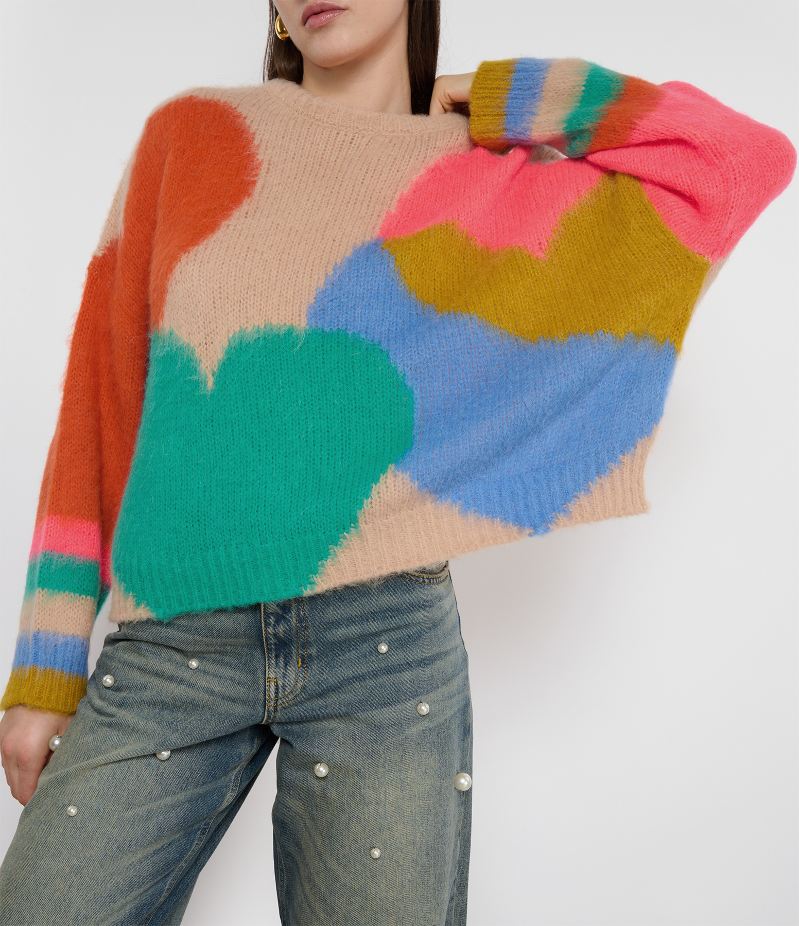 Hislove Multicoloured Heart Jumper