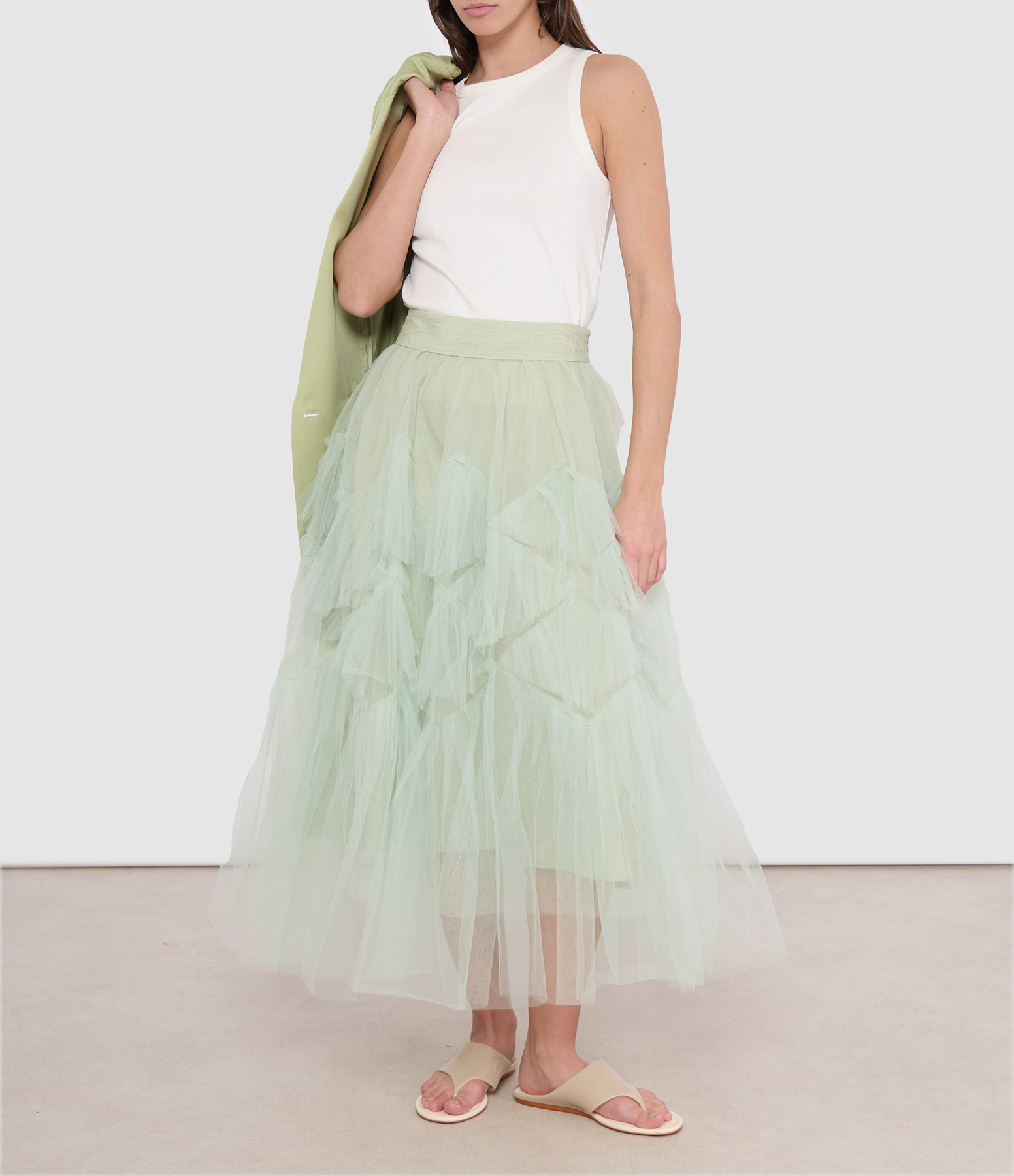 Jacie Mid-Length Skirt – Green