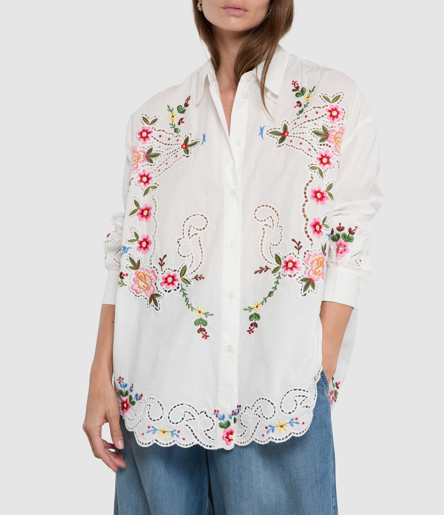 Jayme White Multicoloured Shirt
