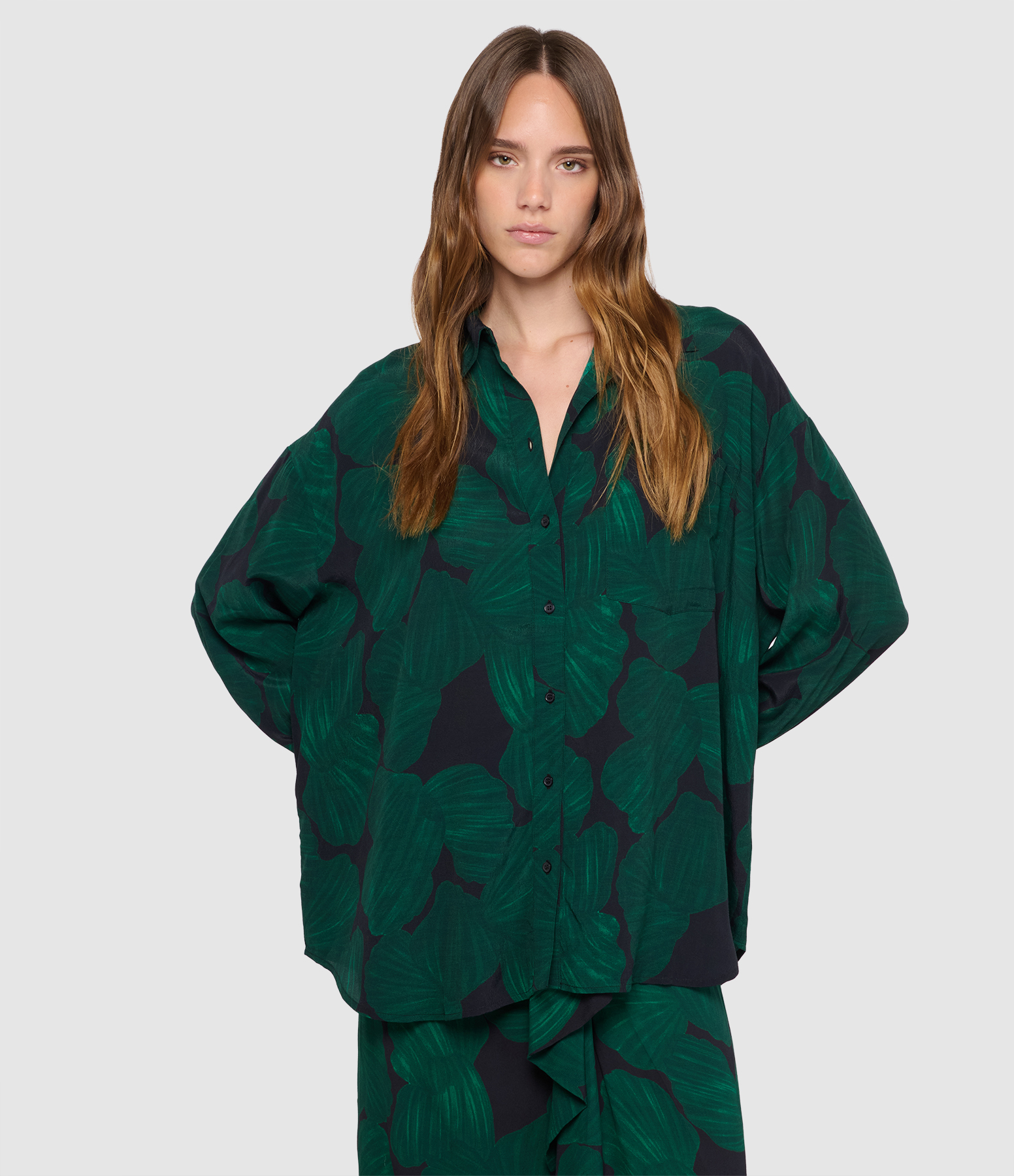 Kafka Green and Black Blouse