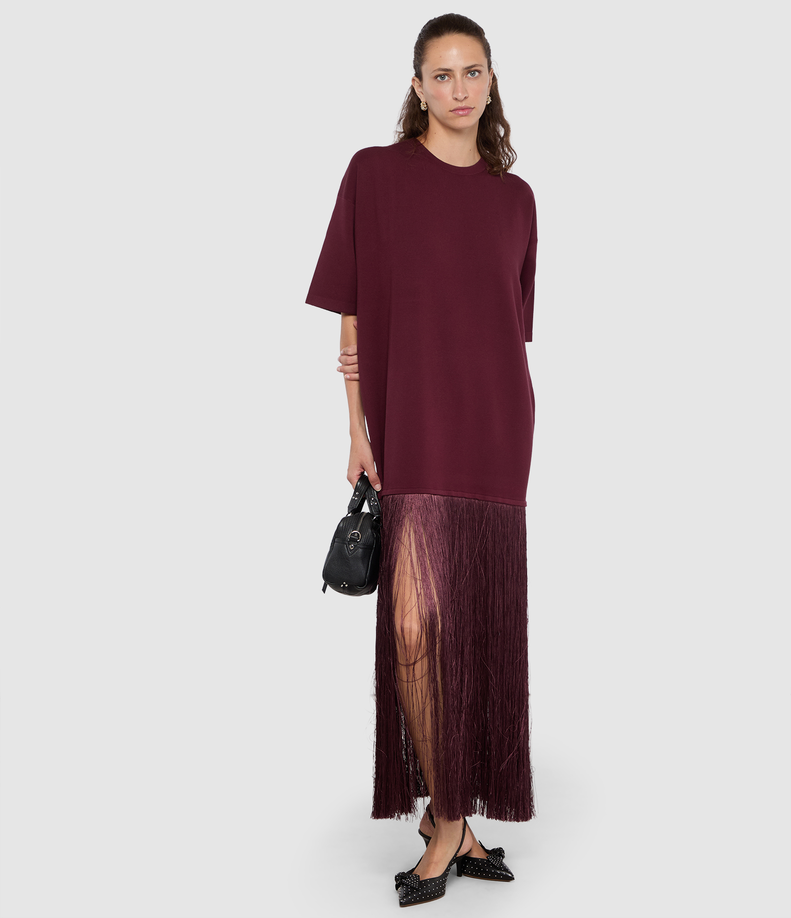 Keremony Long Dress in Bordeaux
