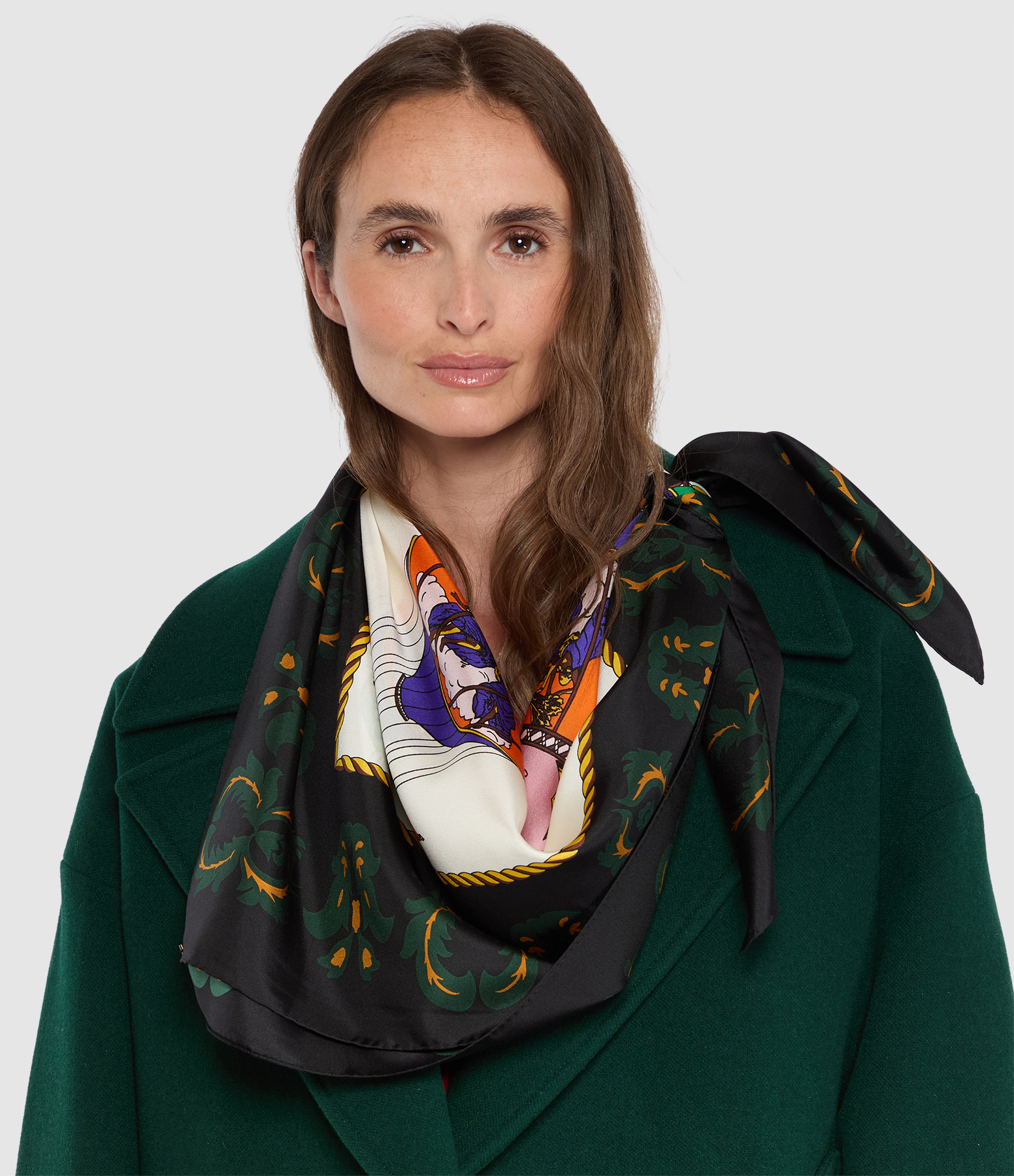 Kontact Orange and Black Scarf