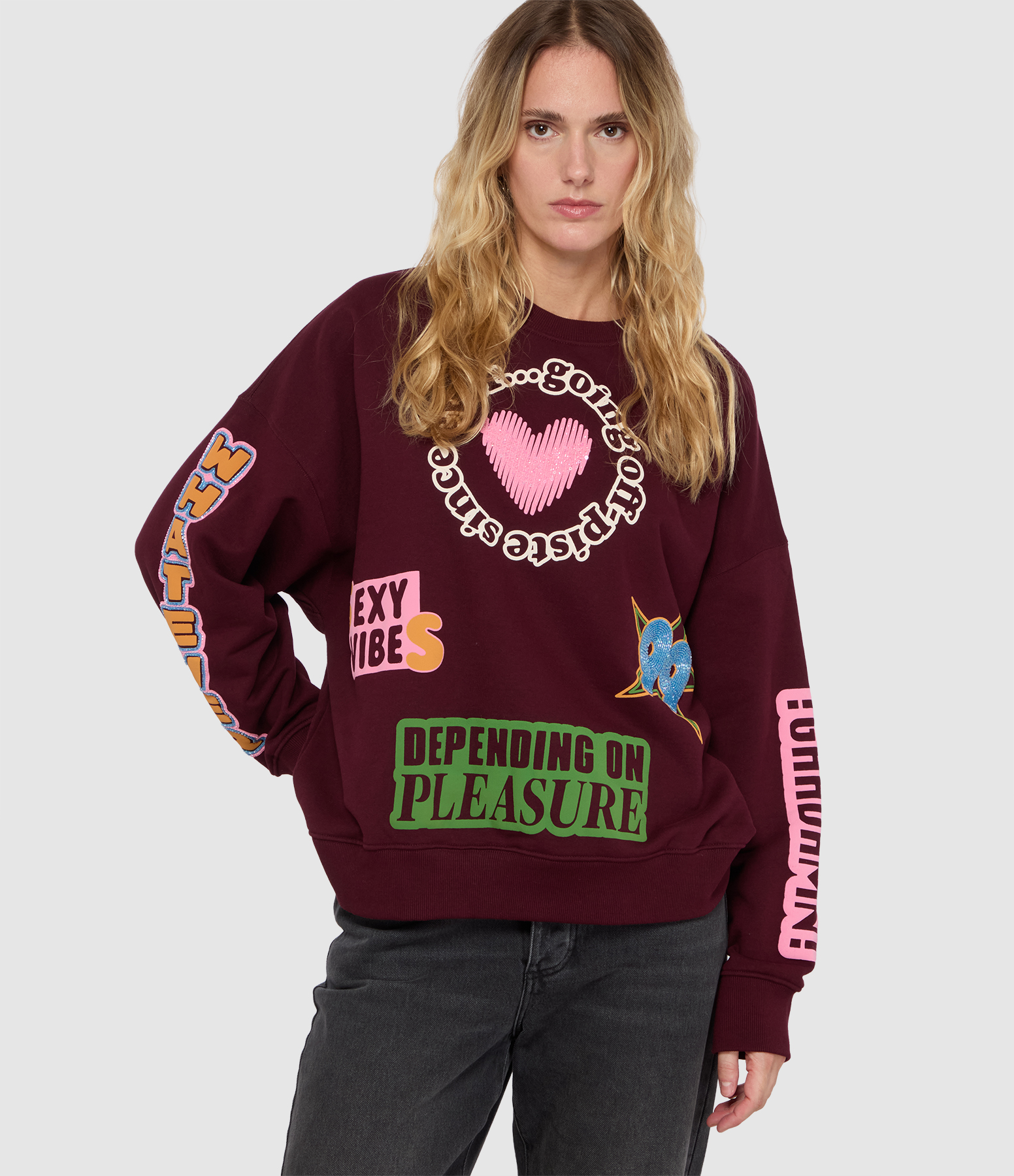 Kampus Bordeaux Multicoloured Sweatshirt