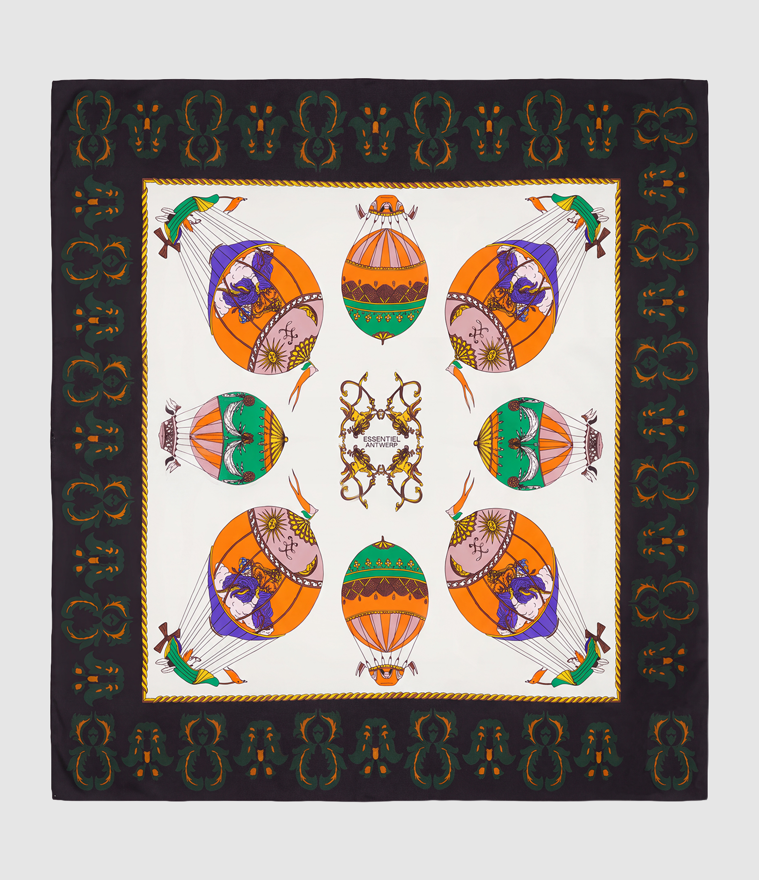 Kontact Orange and Black Scarf