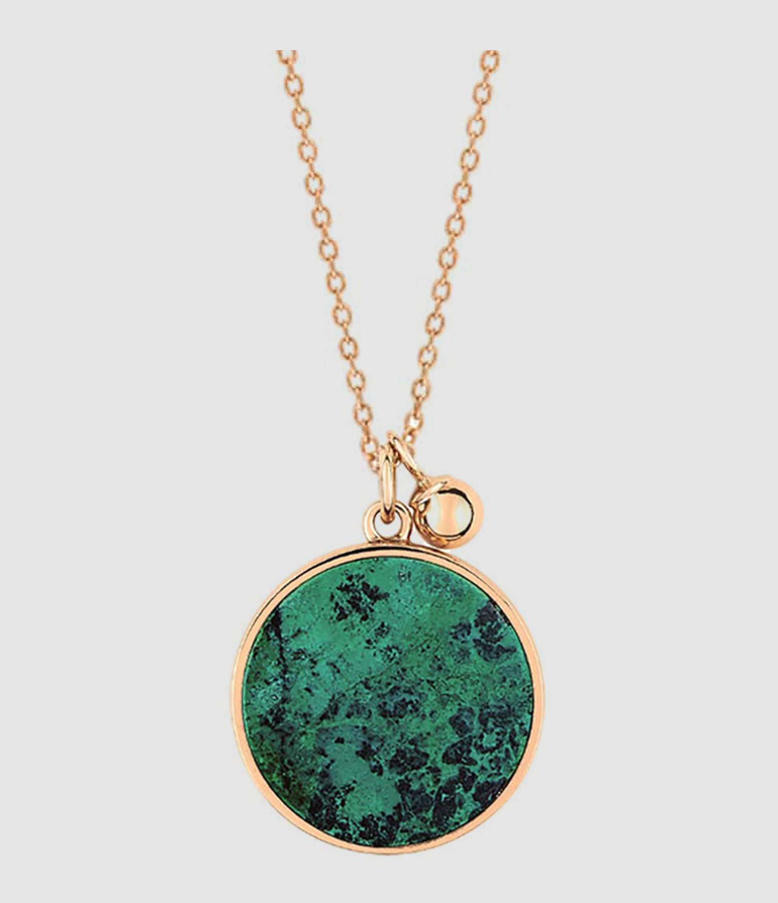 Ever Disc Necklace in Rose Gold Chrysocolla