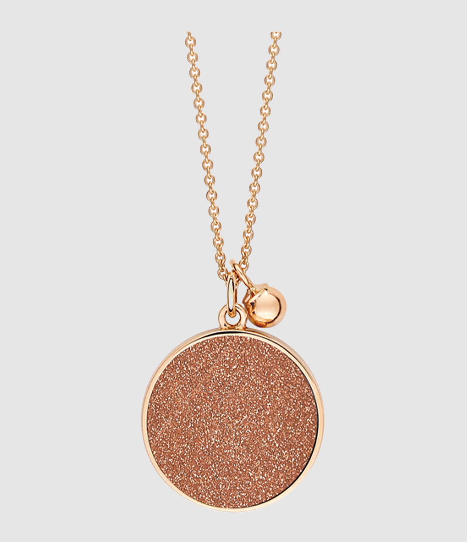 Ever Disc Gold Sandstone Rose Gold Necklace