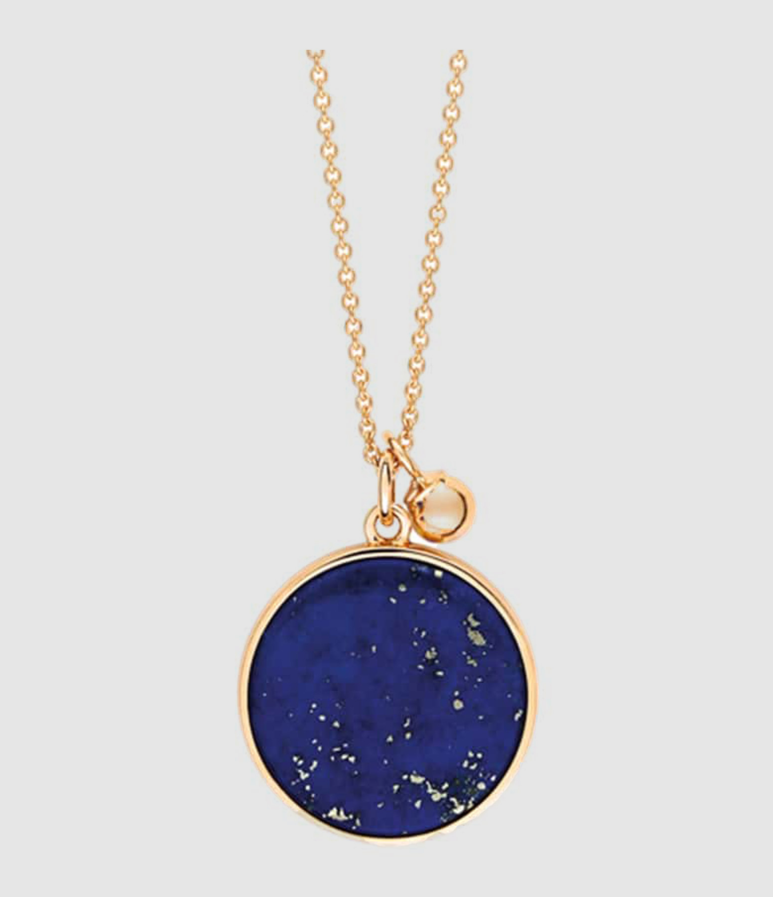 Ever Disc Lapis Lazuli Rose Gold Necklace