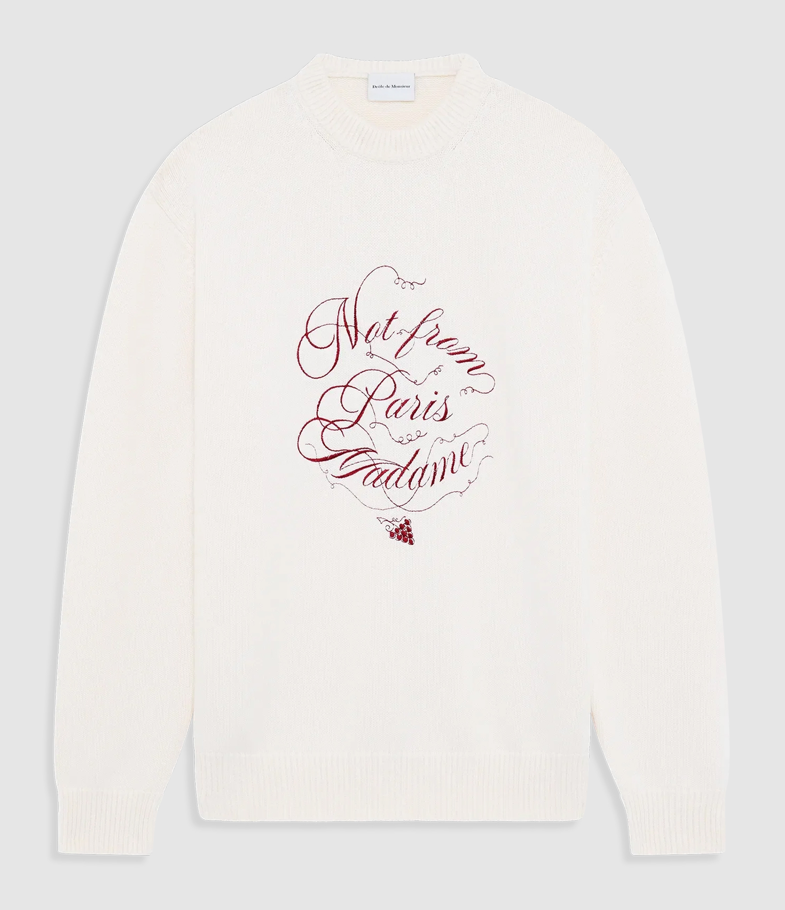 Cream ‘Vignes’ Slogan Jumper