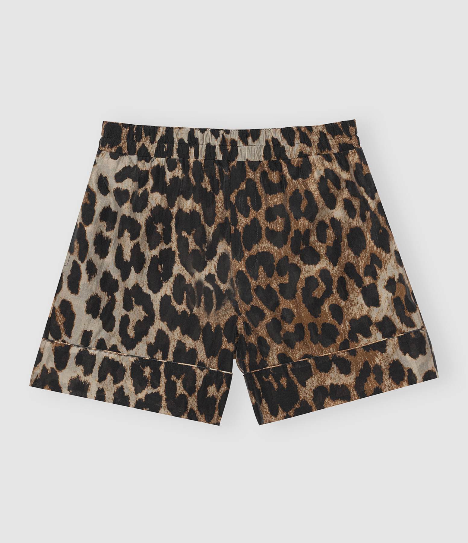 Sheer Leopard-Print Voile Shorts