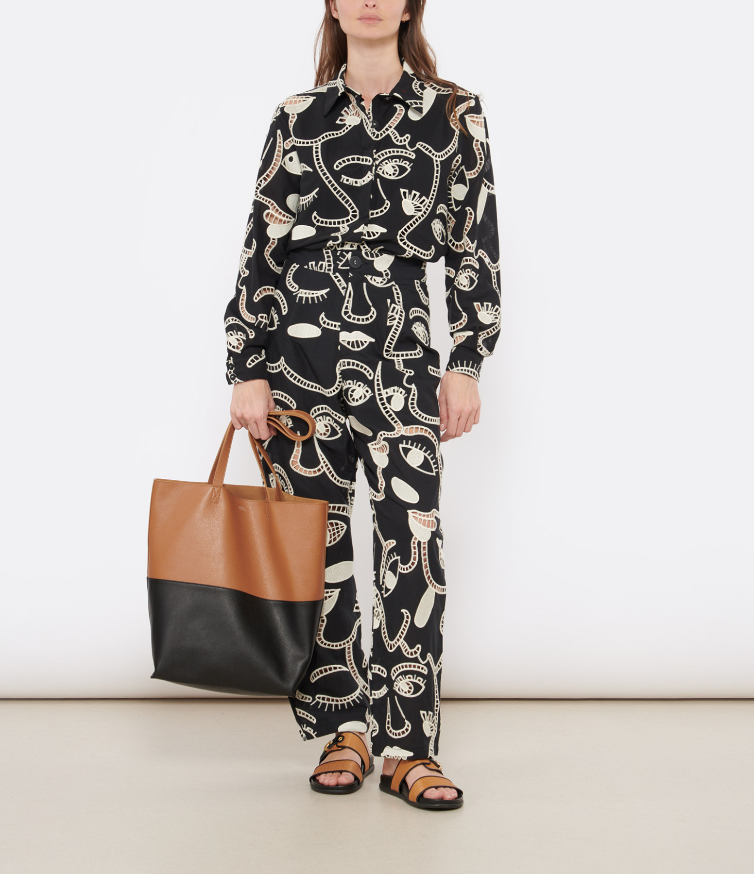 Richelieu Trousers with Embroidered Panels