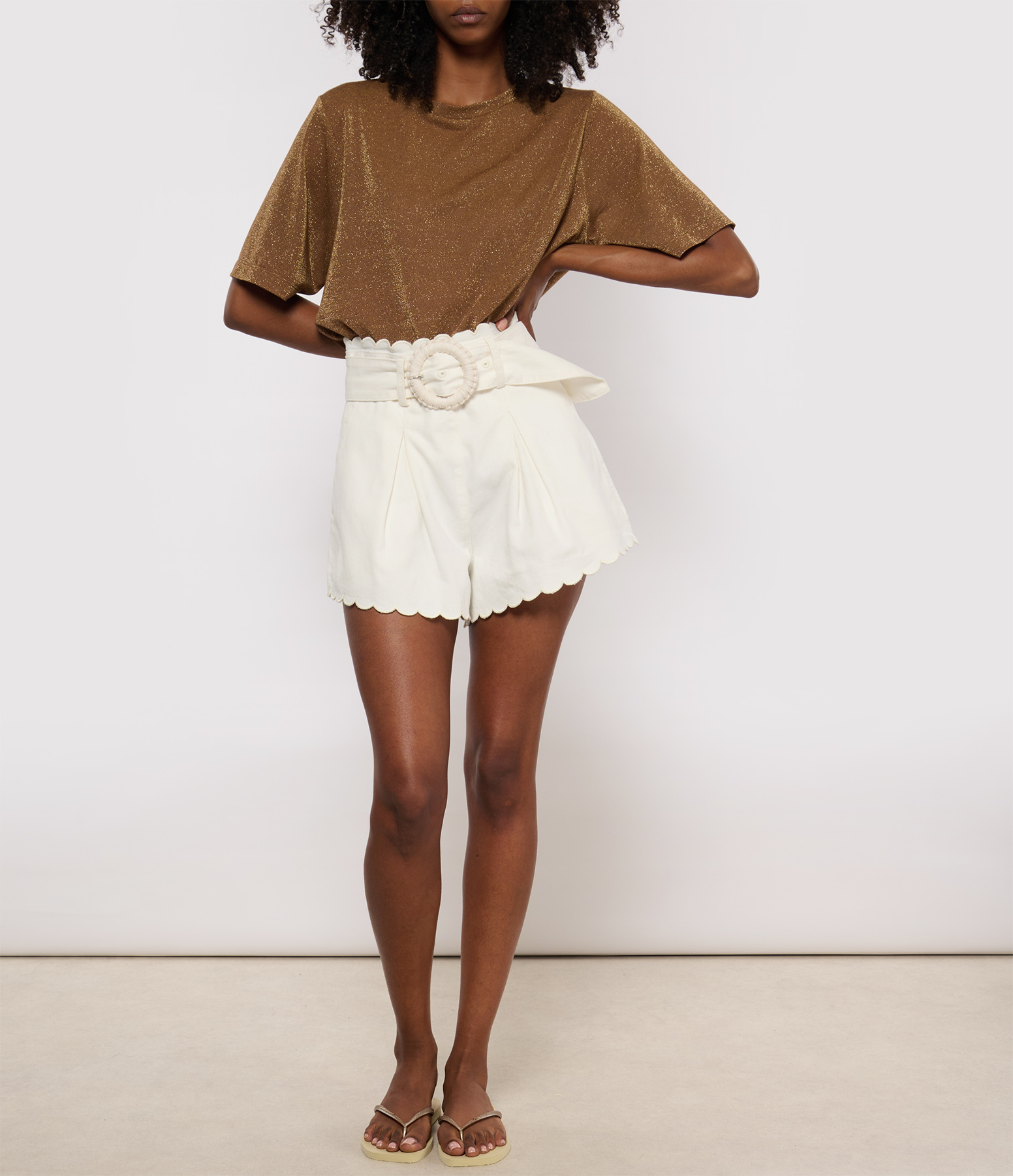 Festone White Shorts