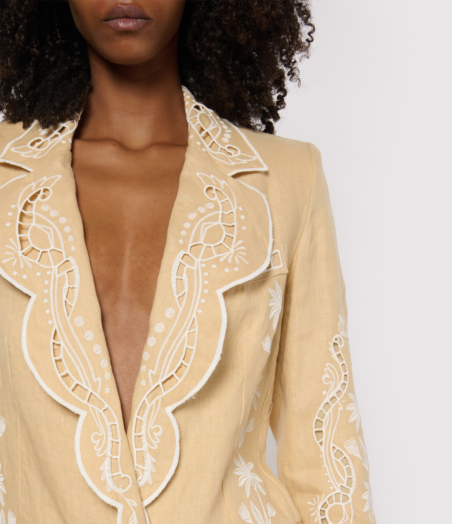 Beige Linen Blazer