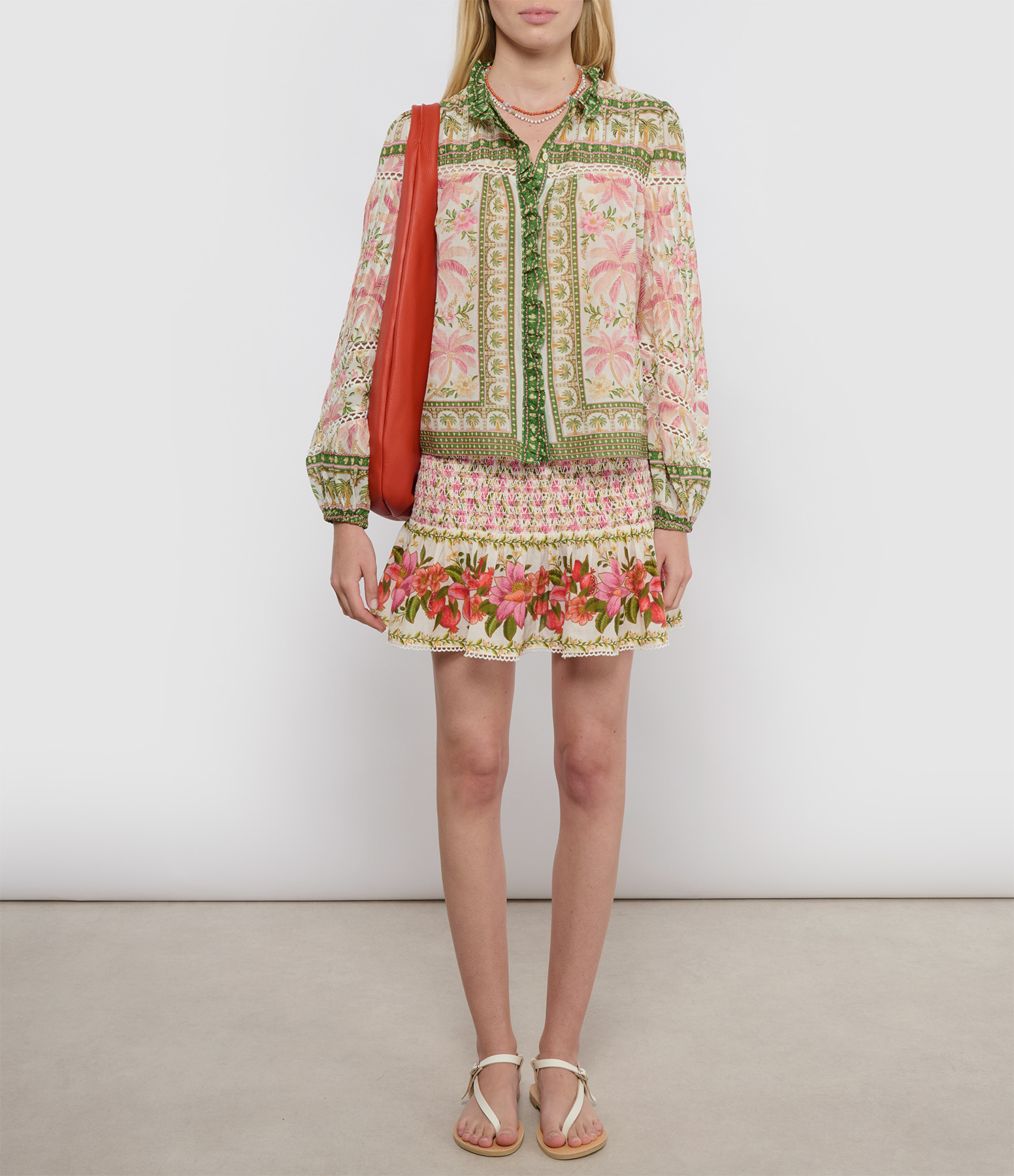 Palm Dream Off-White Blouse