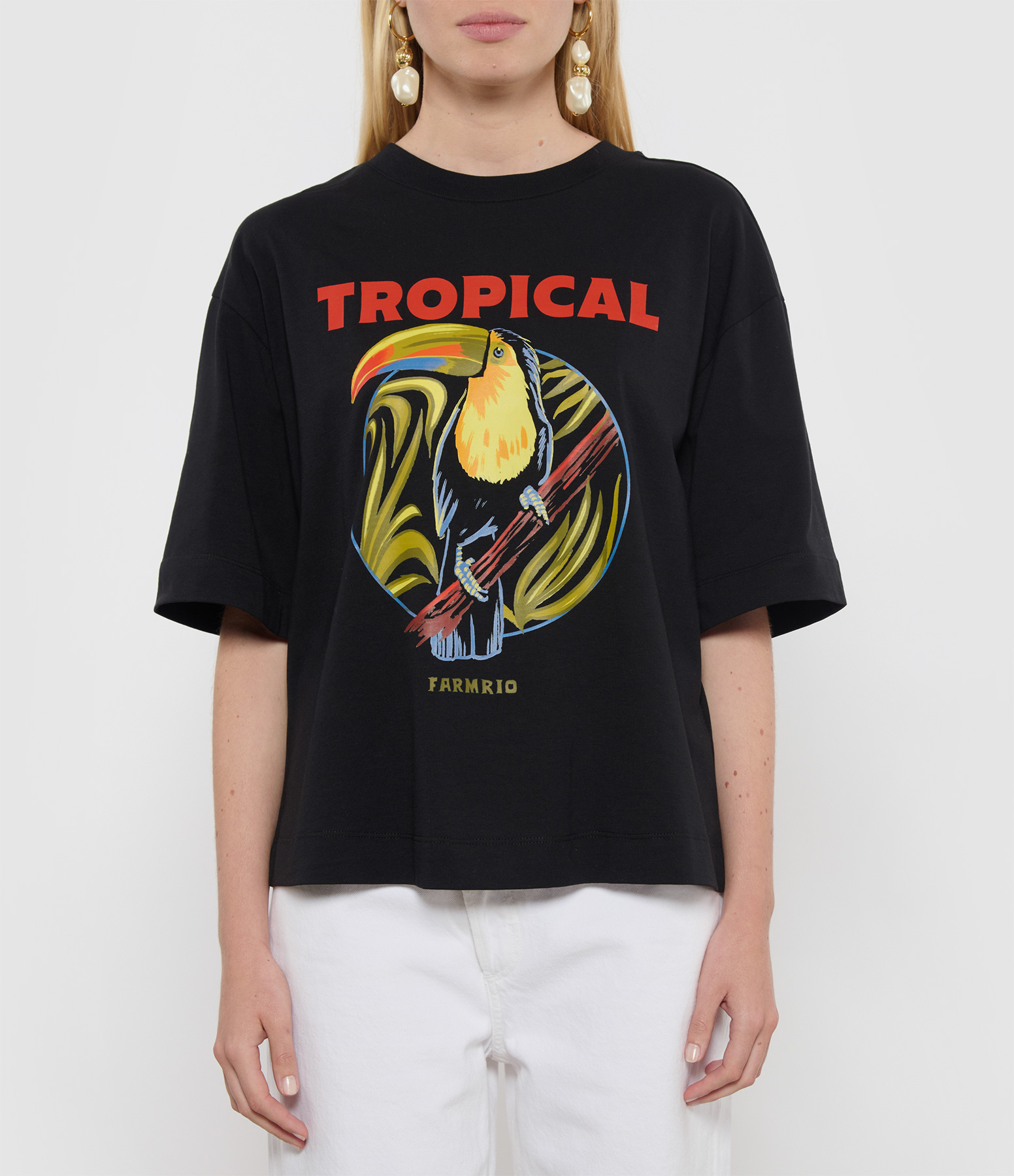 Over Tropical Black T-shirt