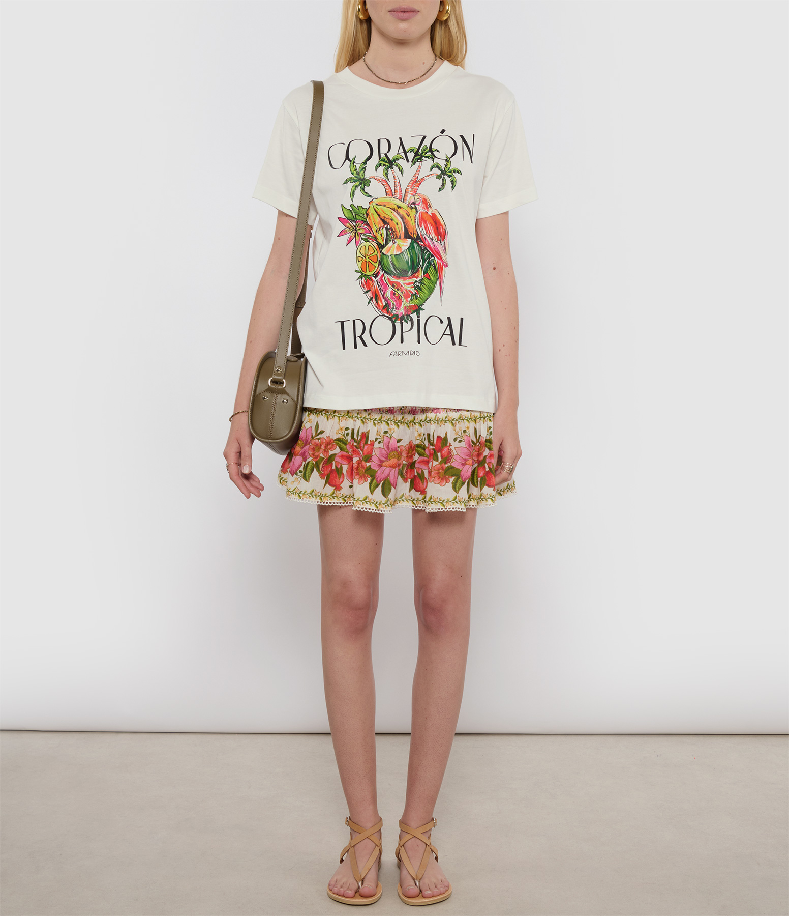 Fit Corazon Tropical White T-shirt