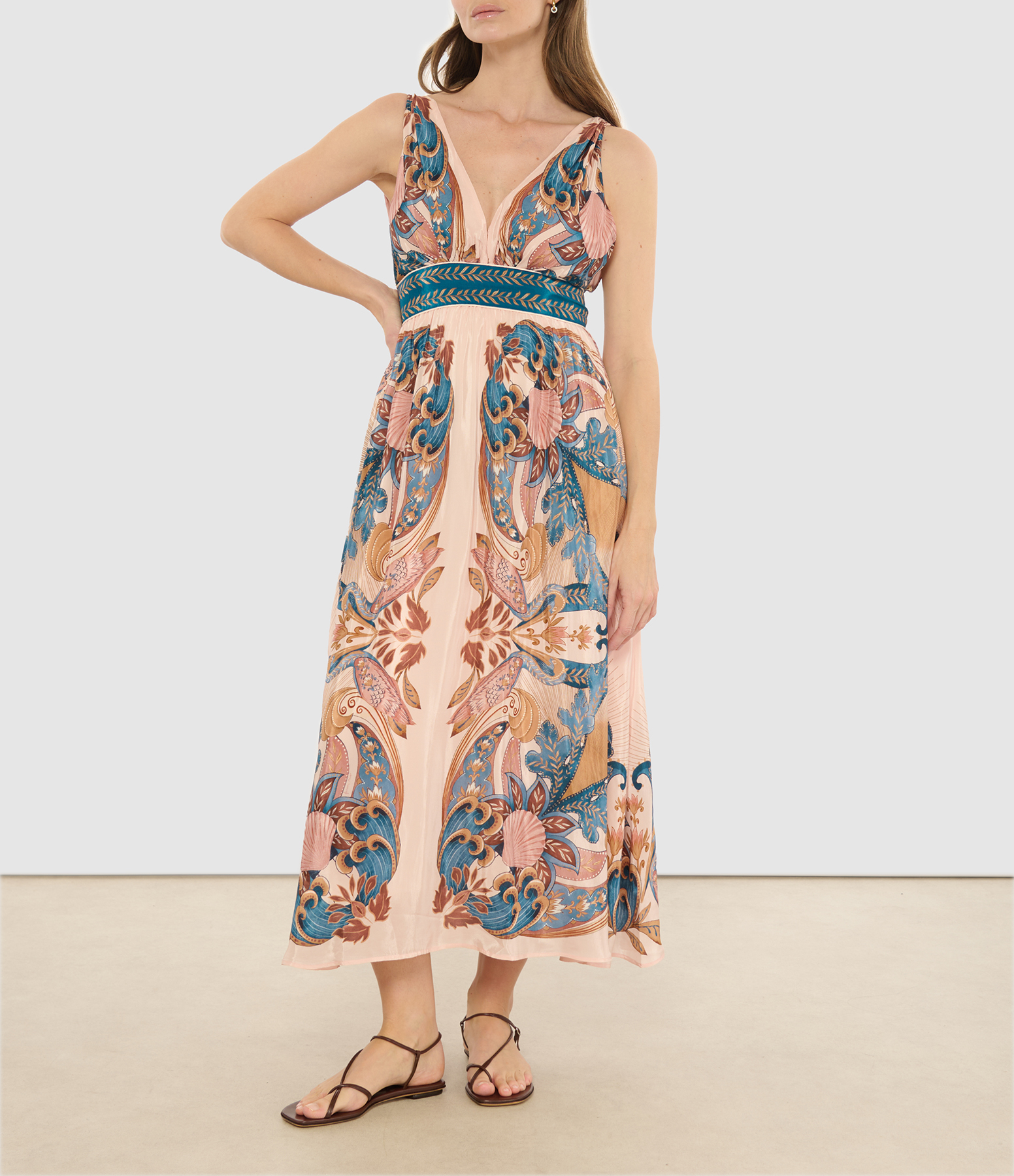 Garden Scarf Dress in Soft Pink