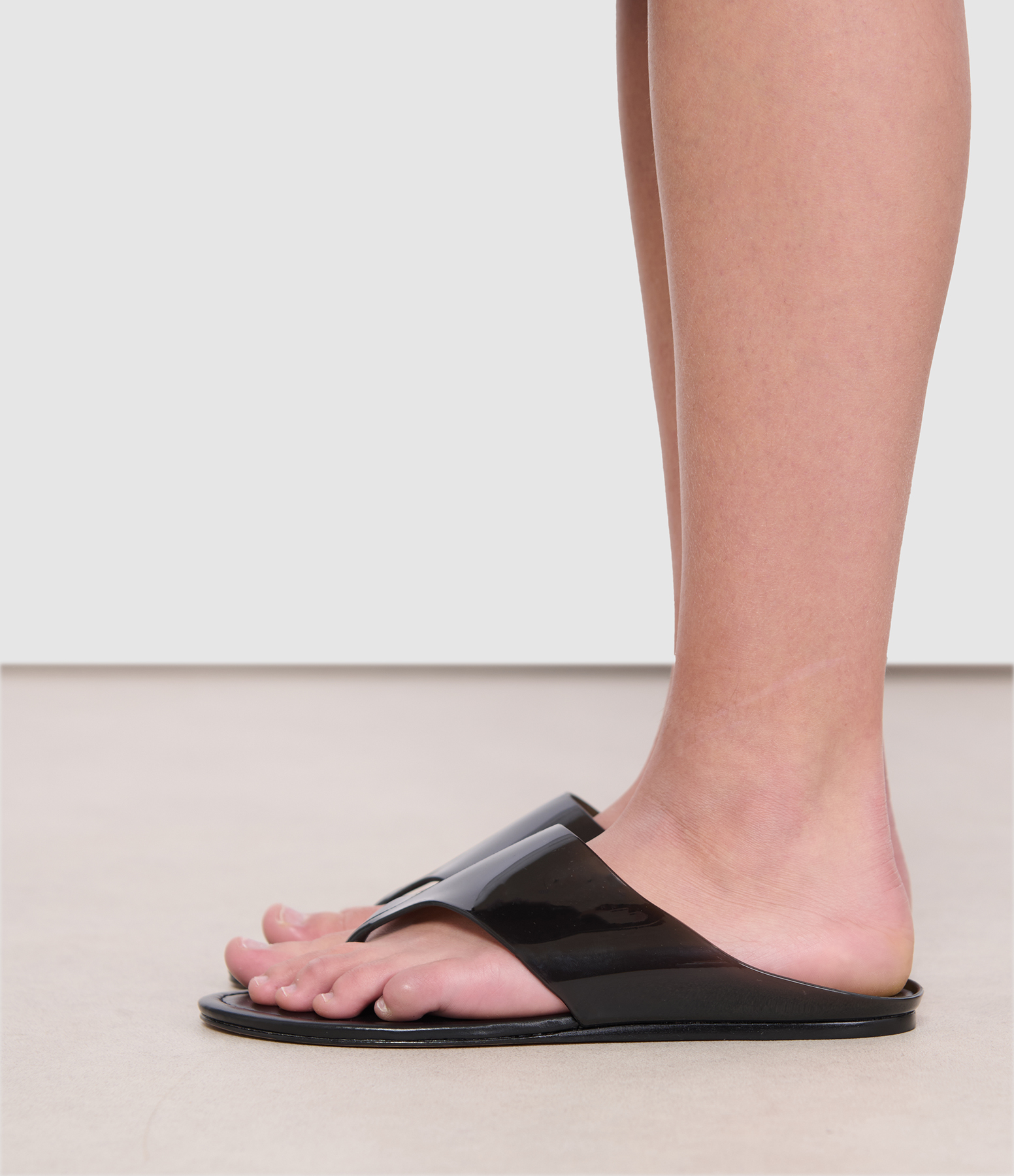 Black Flat Jelly Sandals