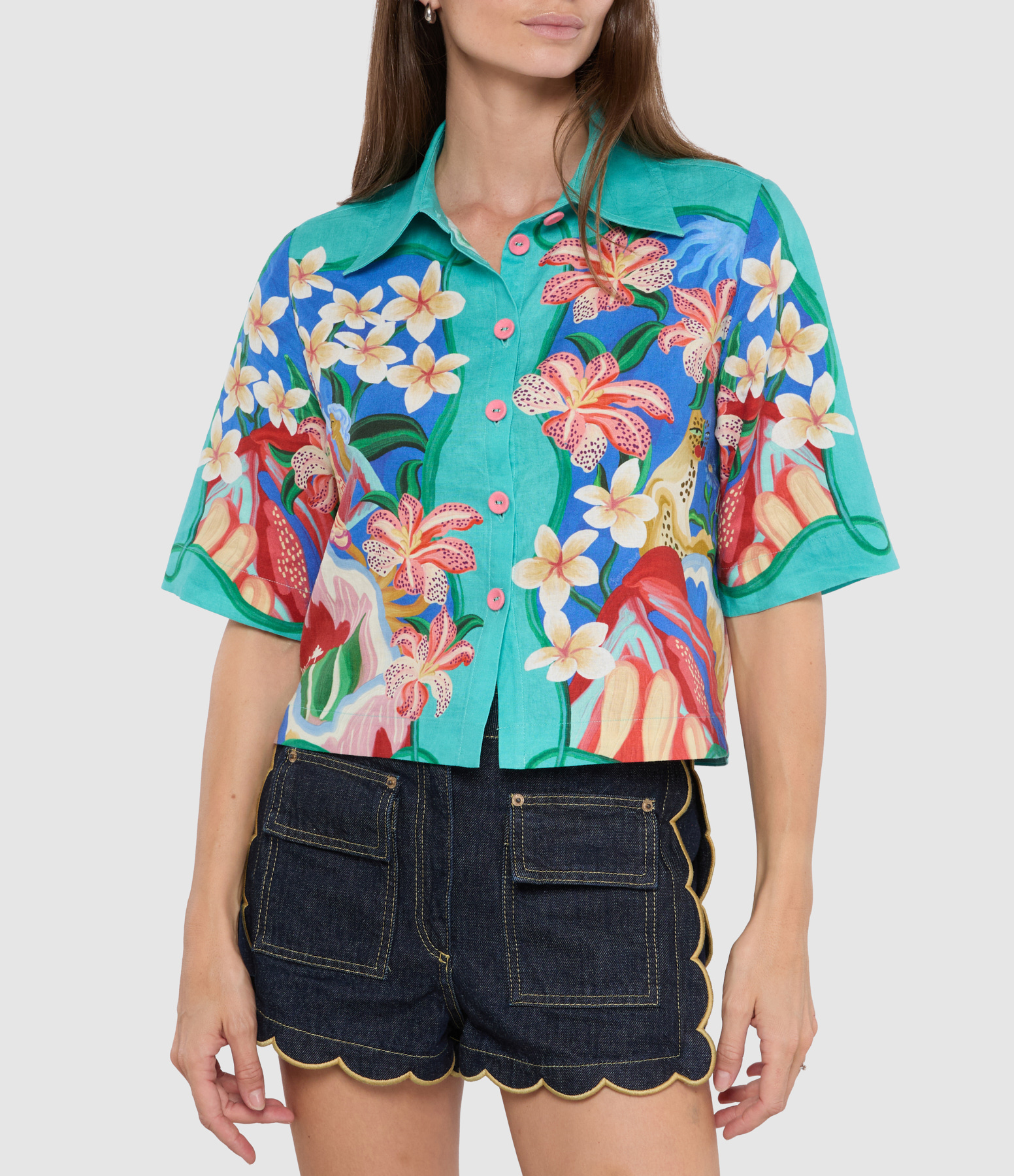 Garden Of Life Multicoloured Scarf Shirt