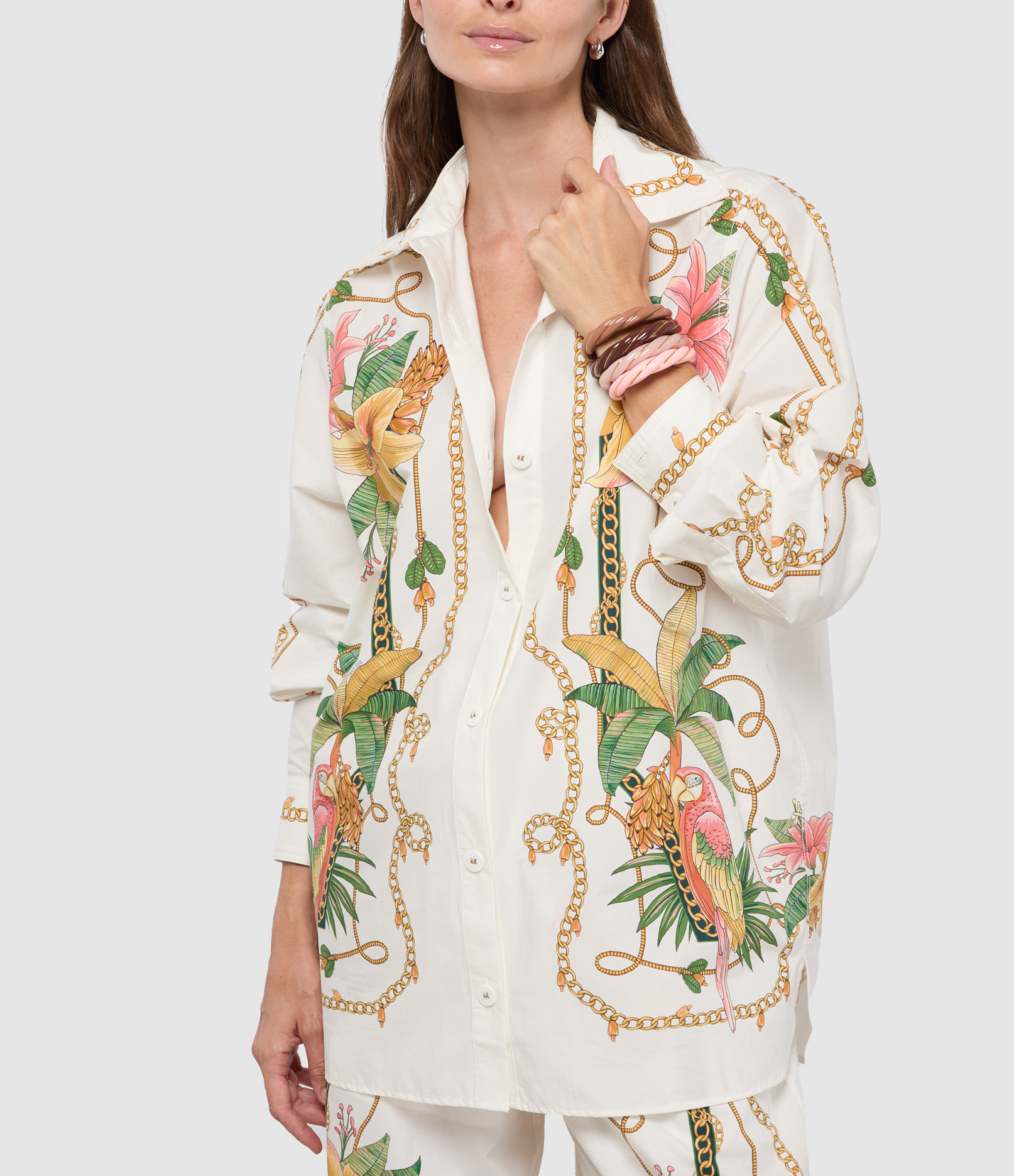 Tropical Royalty Off-White Shirt