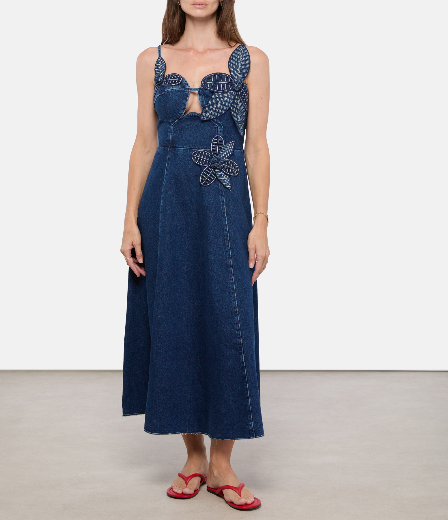 Denim Flower Dress