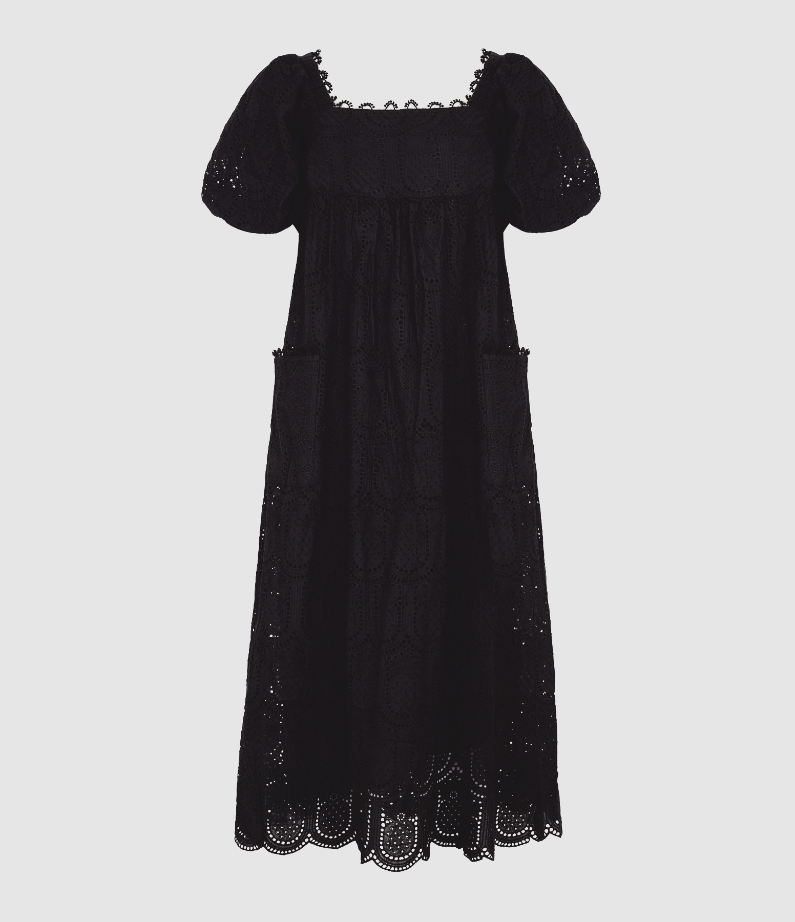 Black Pineapple Maxi Dress