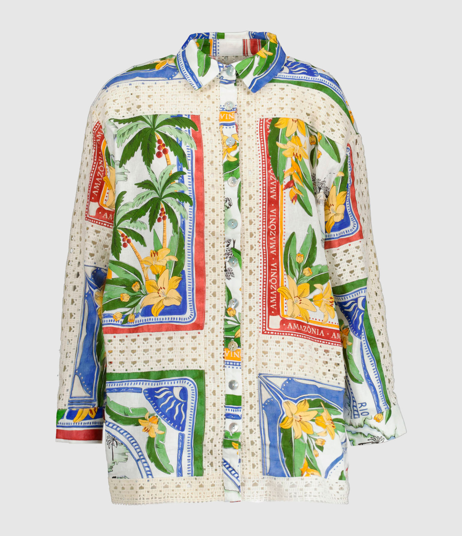 Destination Off-White Tropical Linen Shirt