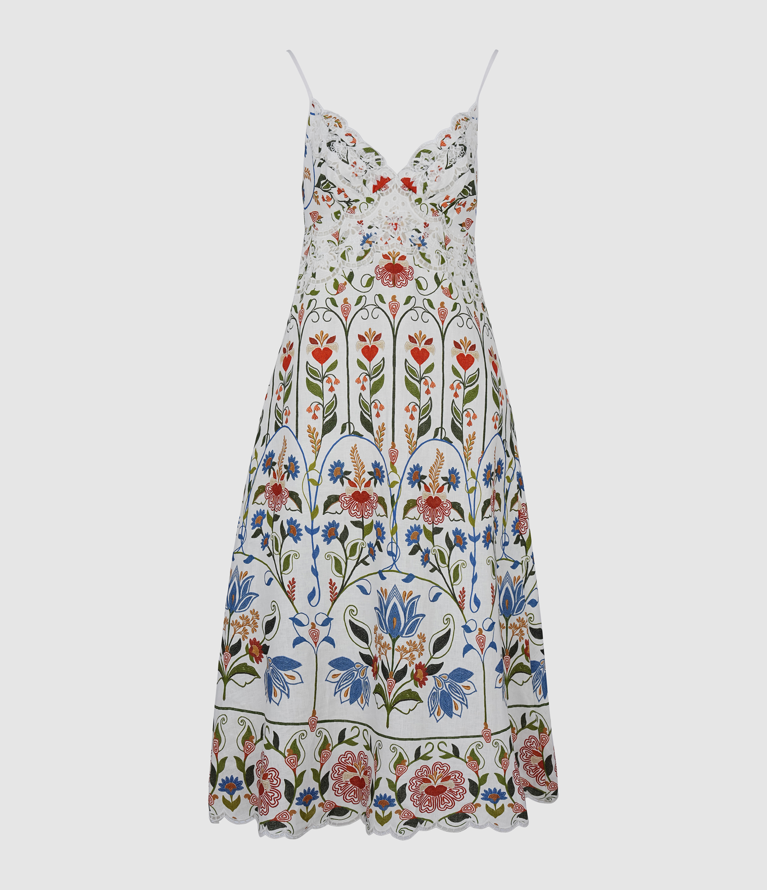 Stitched Garden Off-White Dress