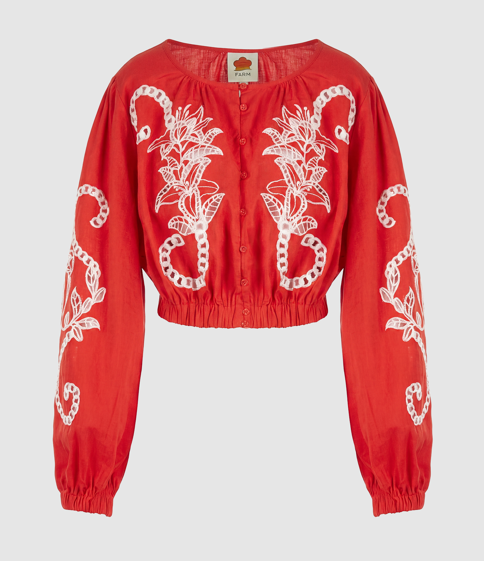 Red Richilieur Top