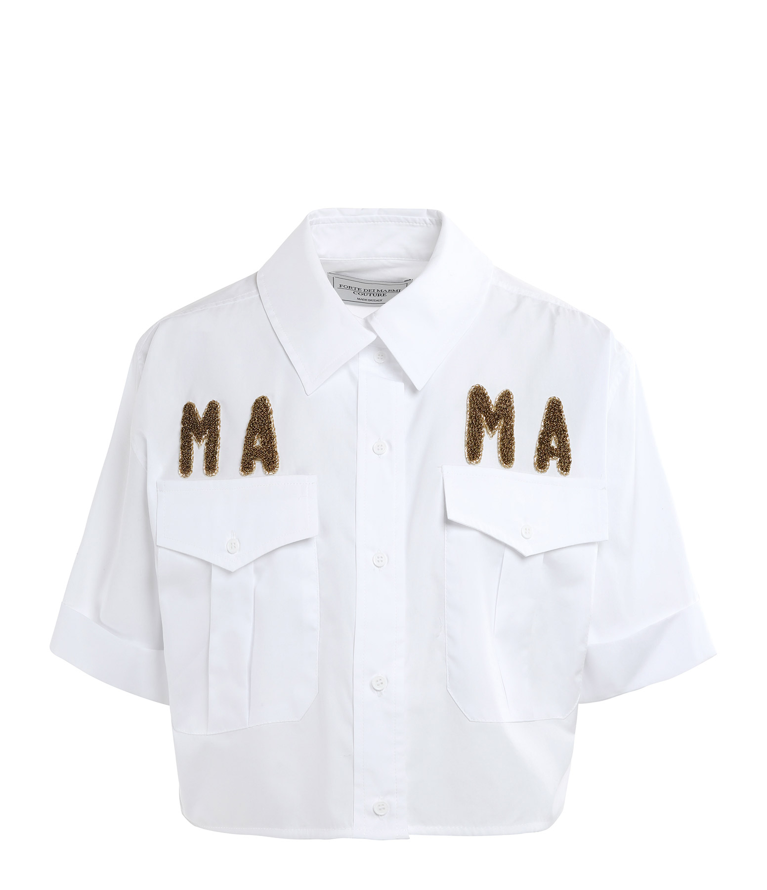 Mama White Cotton Shirt