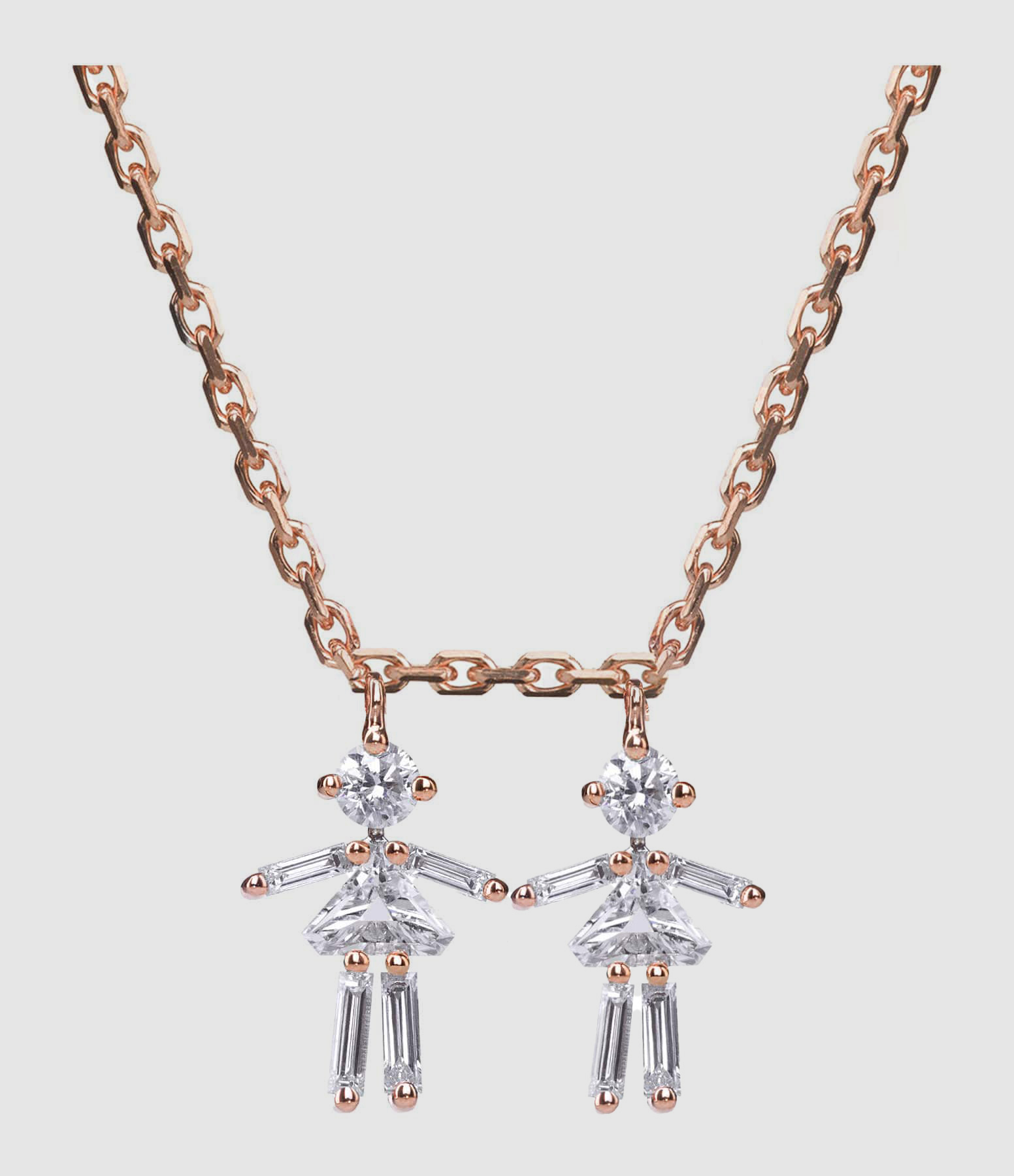 Iconic Girls’ Rose Gold and Diamond Necklace
