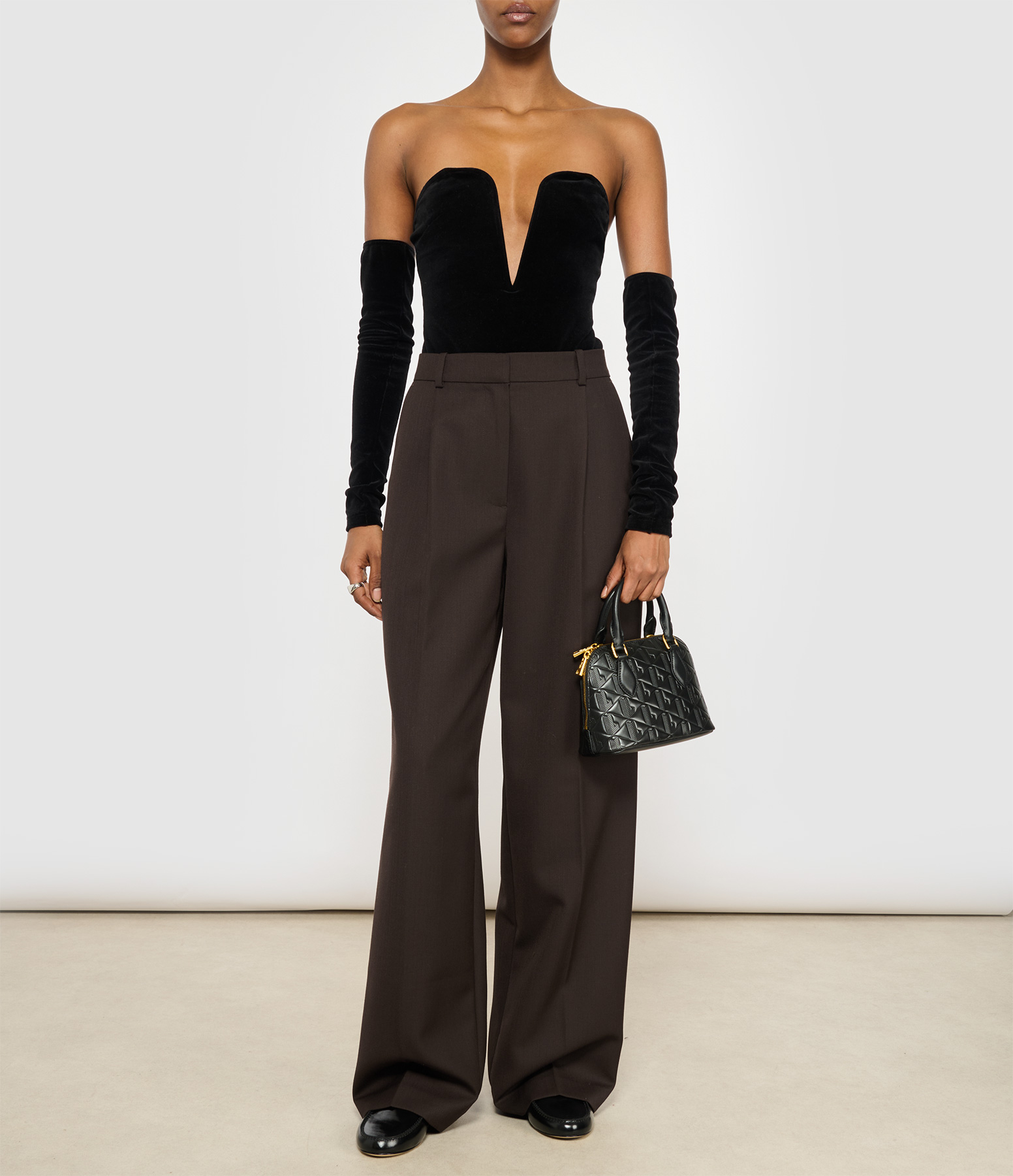 Black Velour Picante Bodysuit