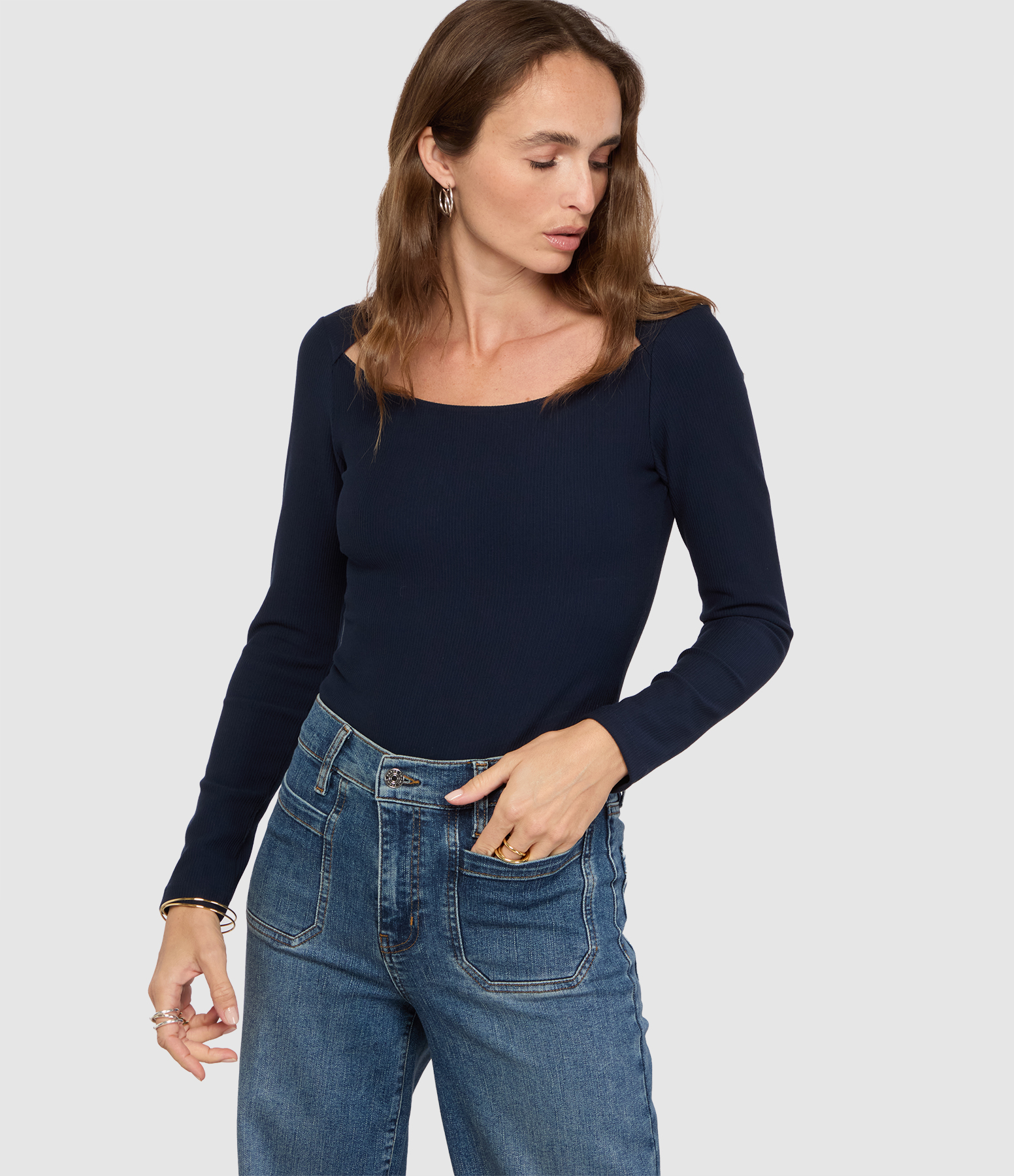 Sharon Navy Bodysuit