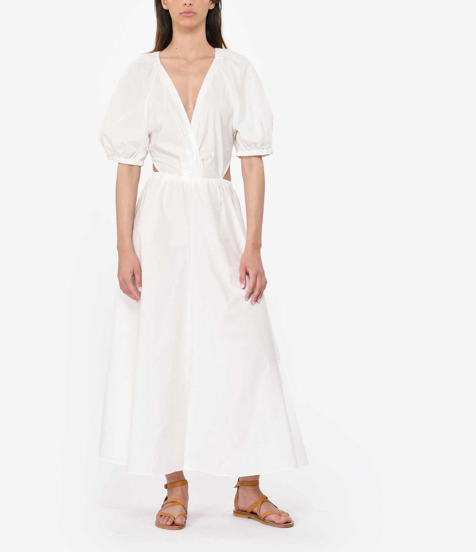 Long White Cotton Dress