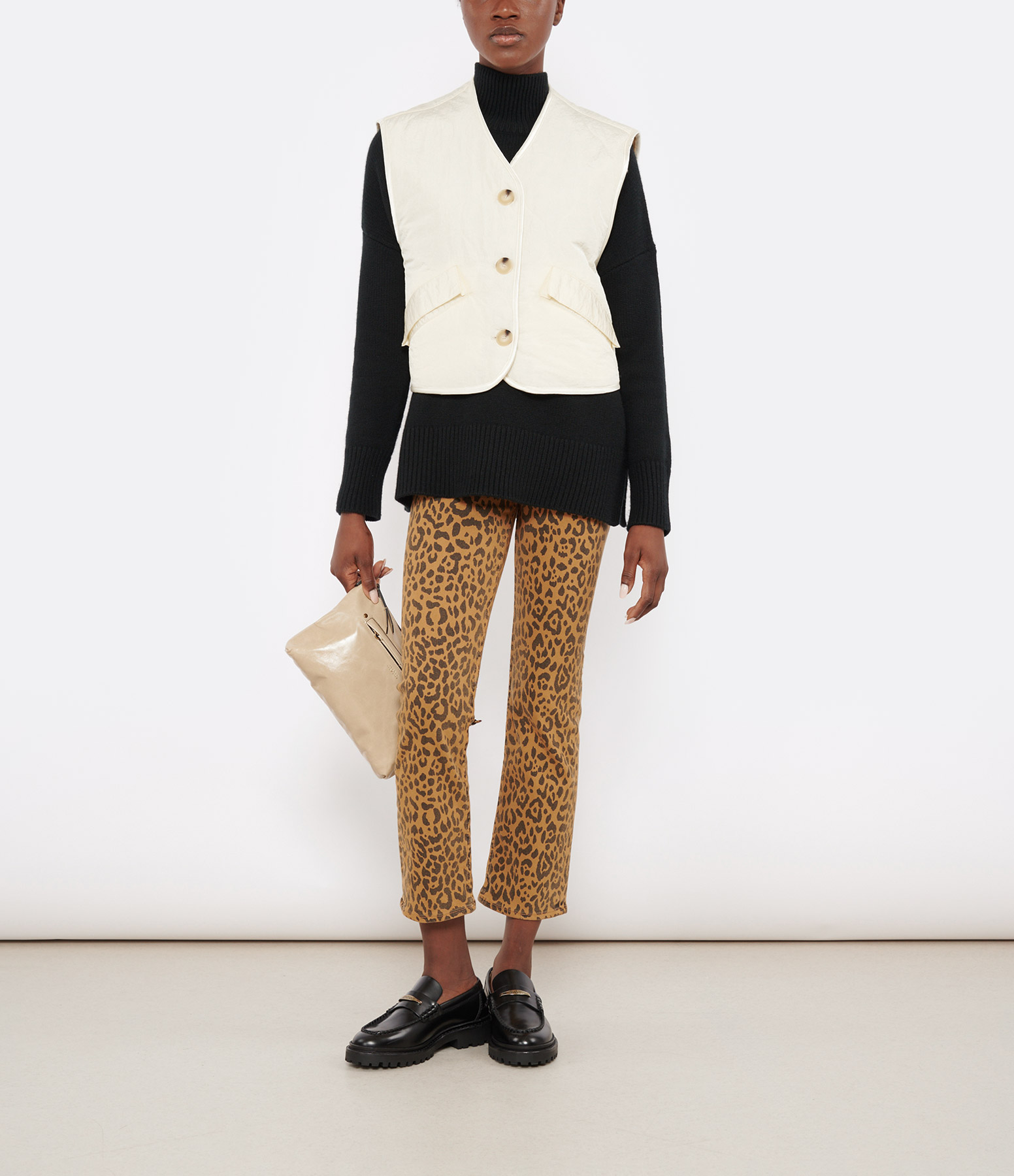 Pure Reversible Jacket – Ecru Leopard Print
