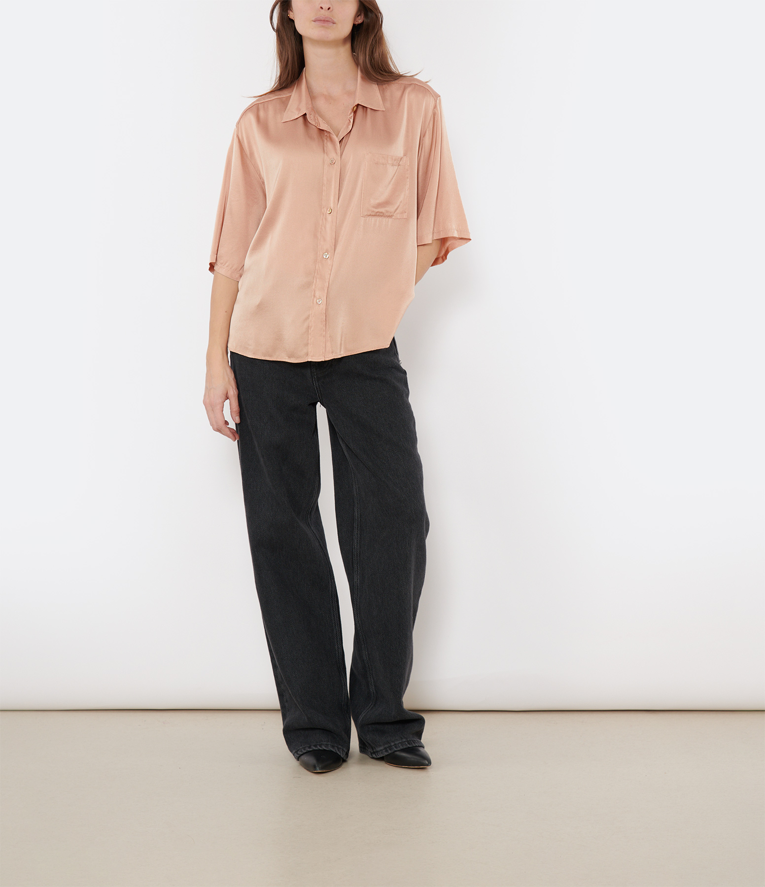 Petal Pink Silk Shirt