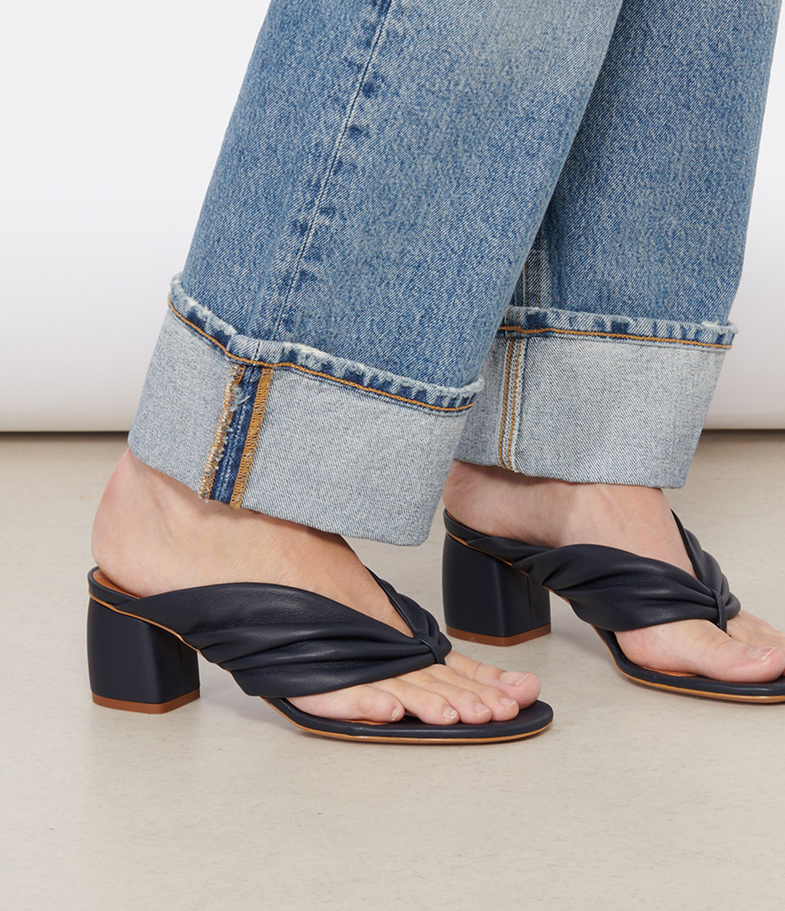 Midnight Blue Heeled Sandals