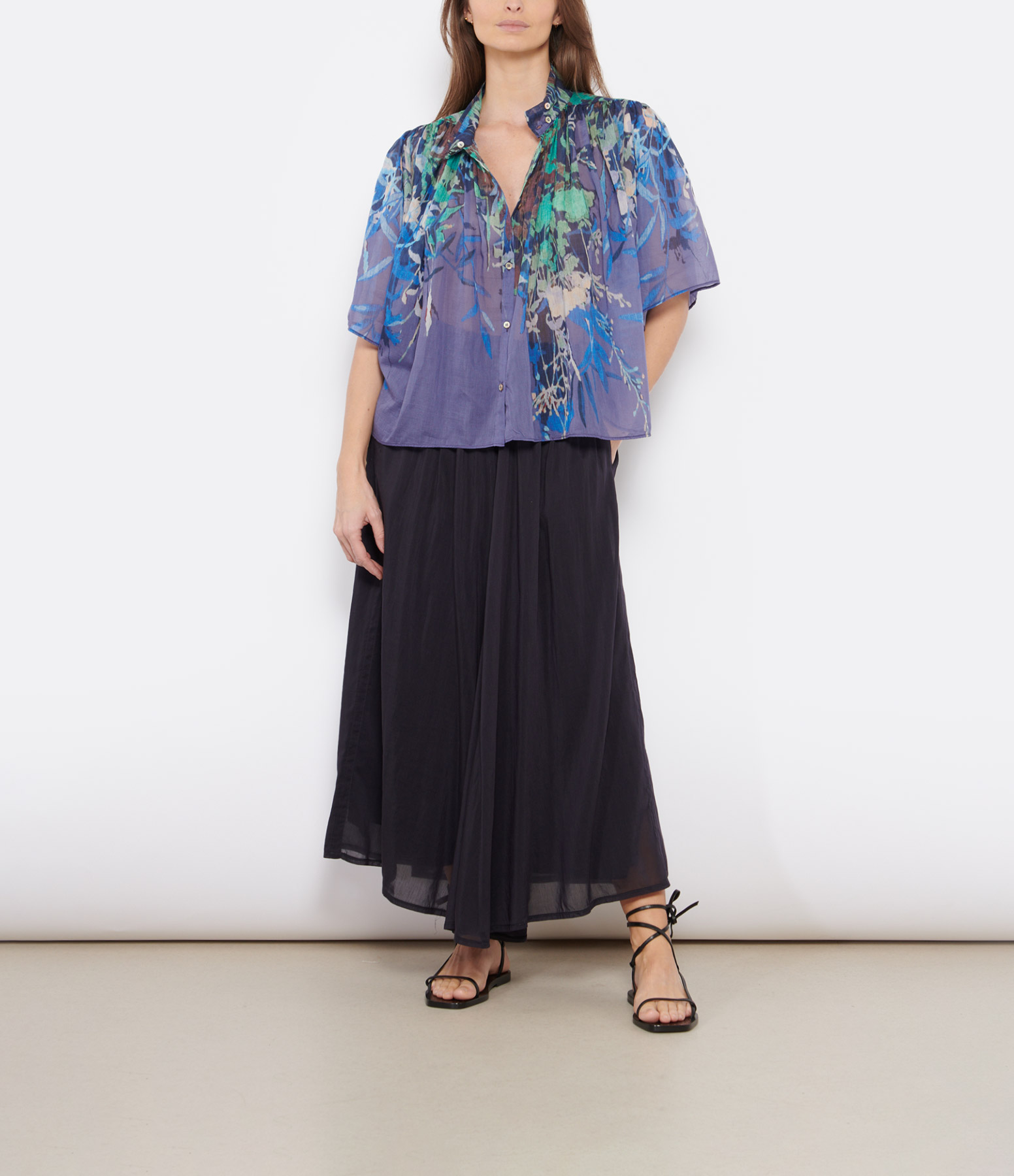 Sky Dust Print Short-Sleeved Shirt
