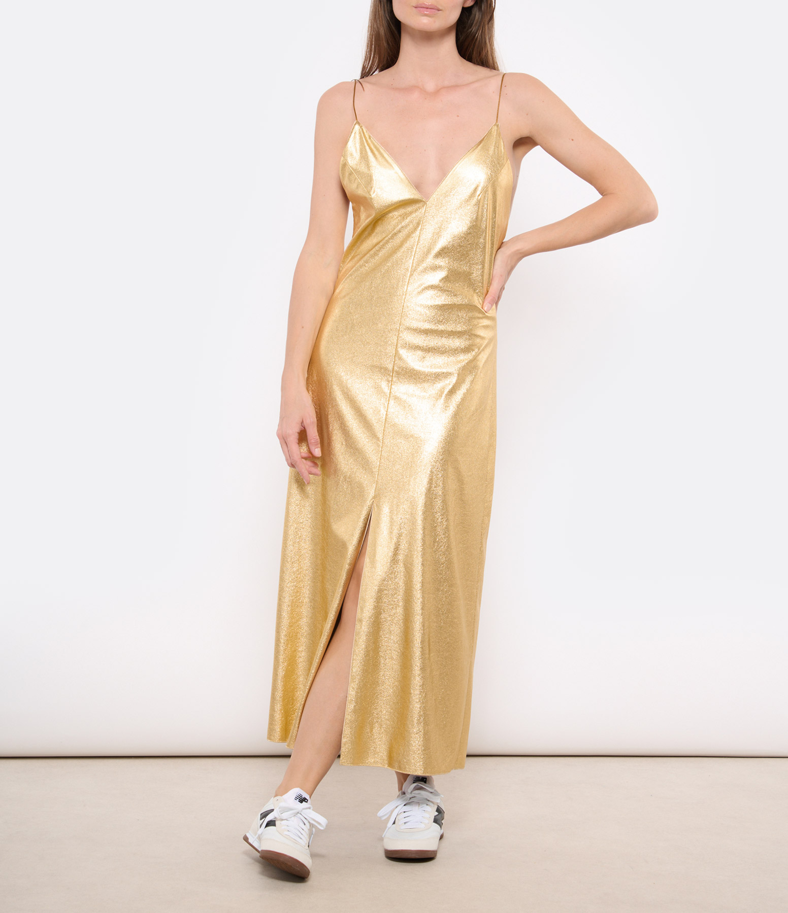 Flowing Gold Dress