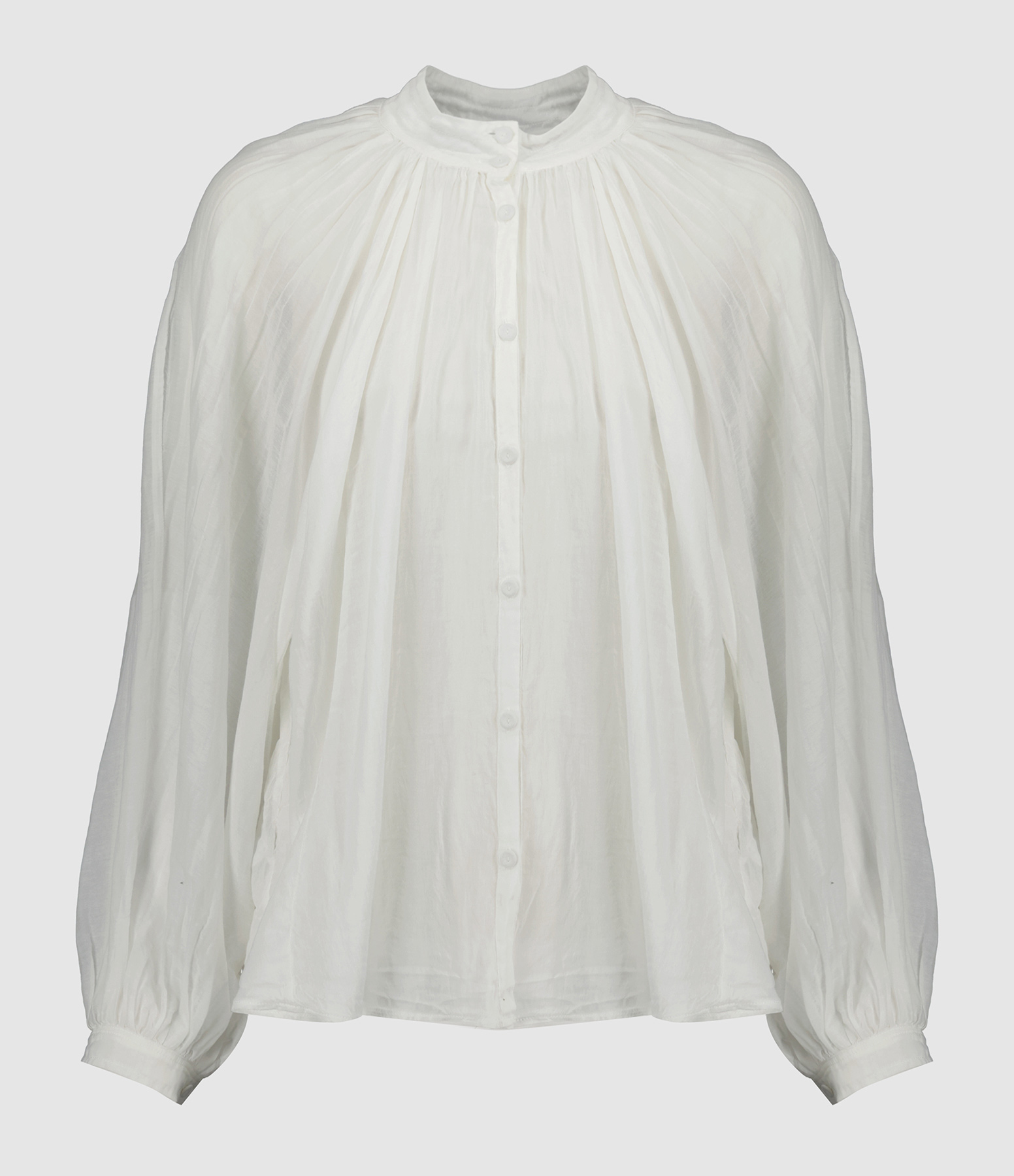 White Cotton and Silk Shirt
