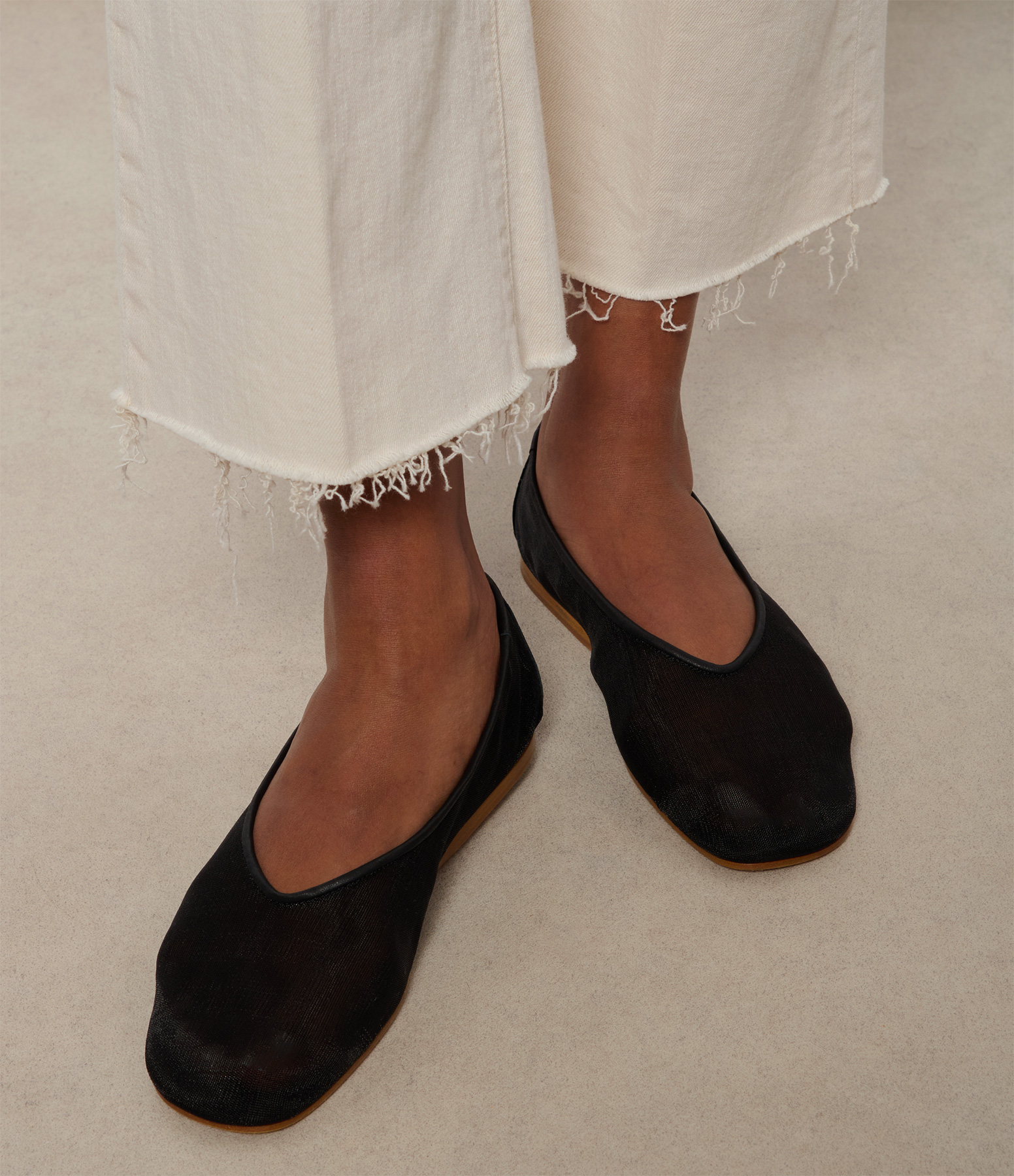 Tulle Nero Ballet Flats
