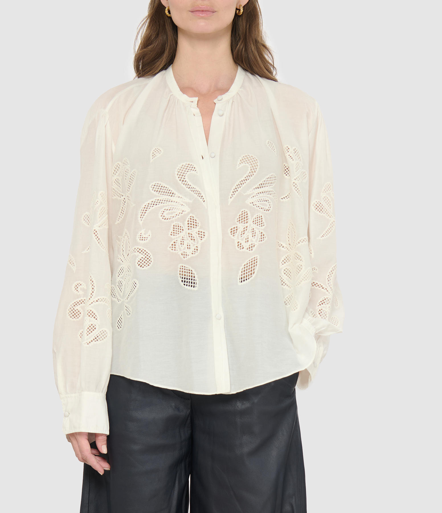 "Lunamaris" shirt in ivory