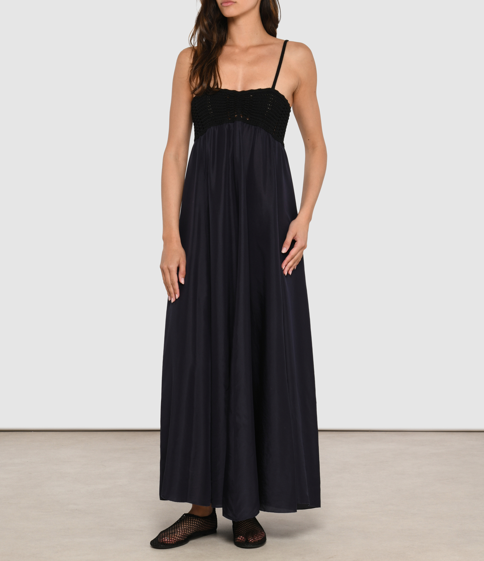 Midnight Habotai Dress