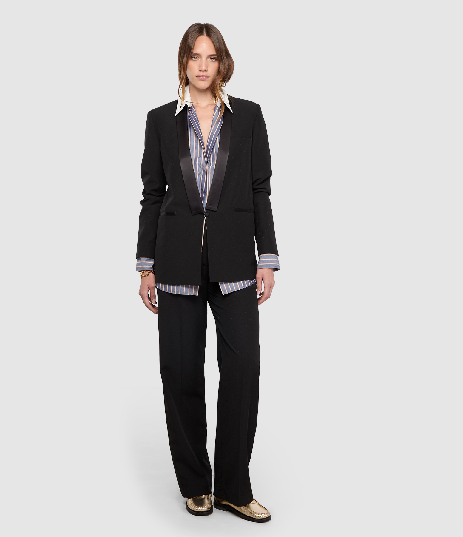 Men’s/Women’s Nero Jacquard Polka Dot Trousers