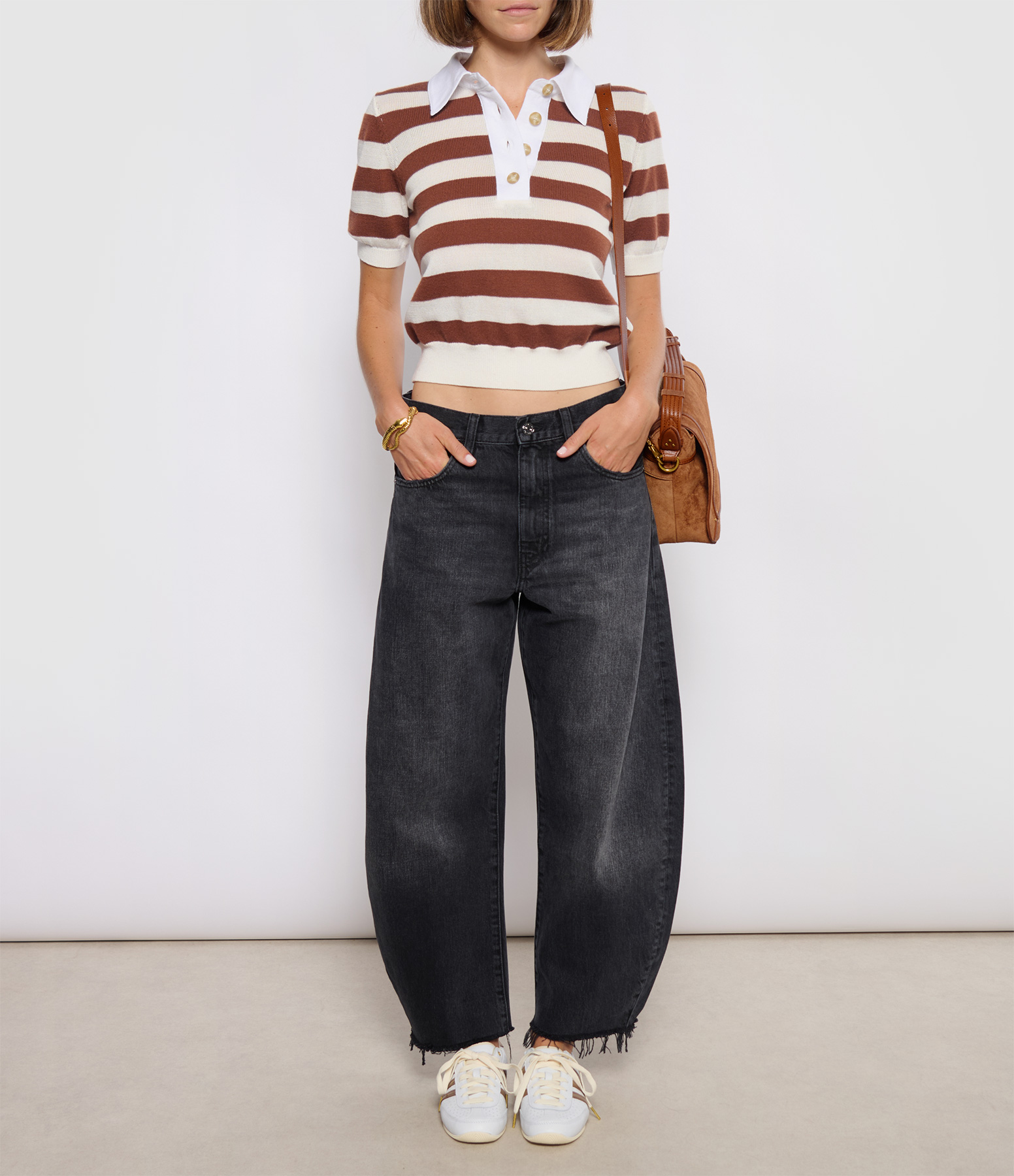 Jean The Bubble Crop Black Cast