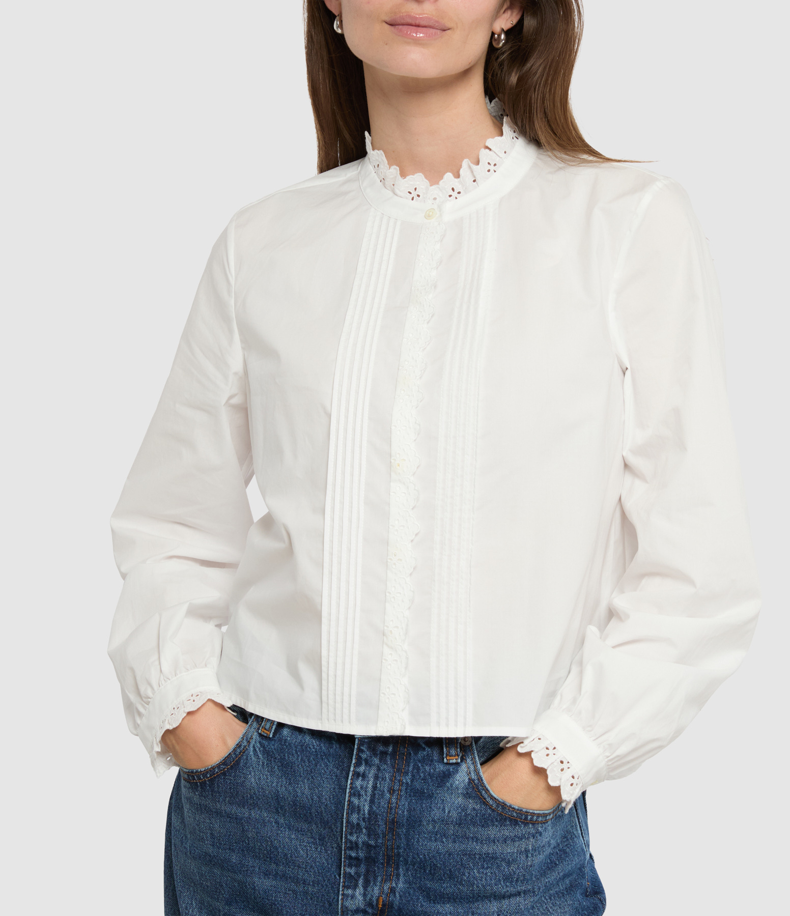 The Keepsake Pintuck Blouse, White