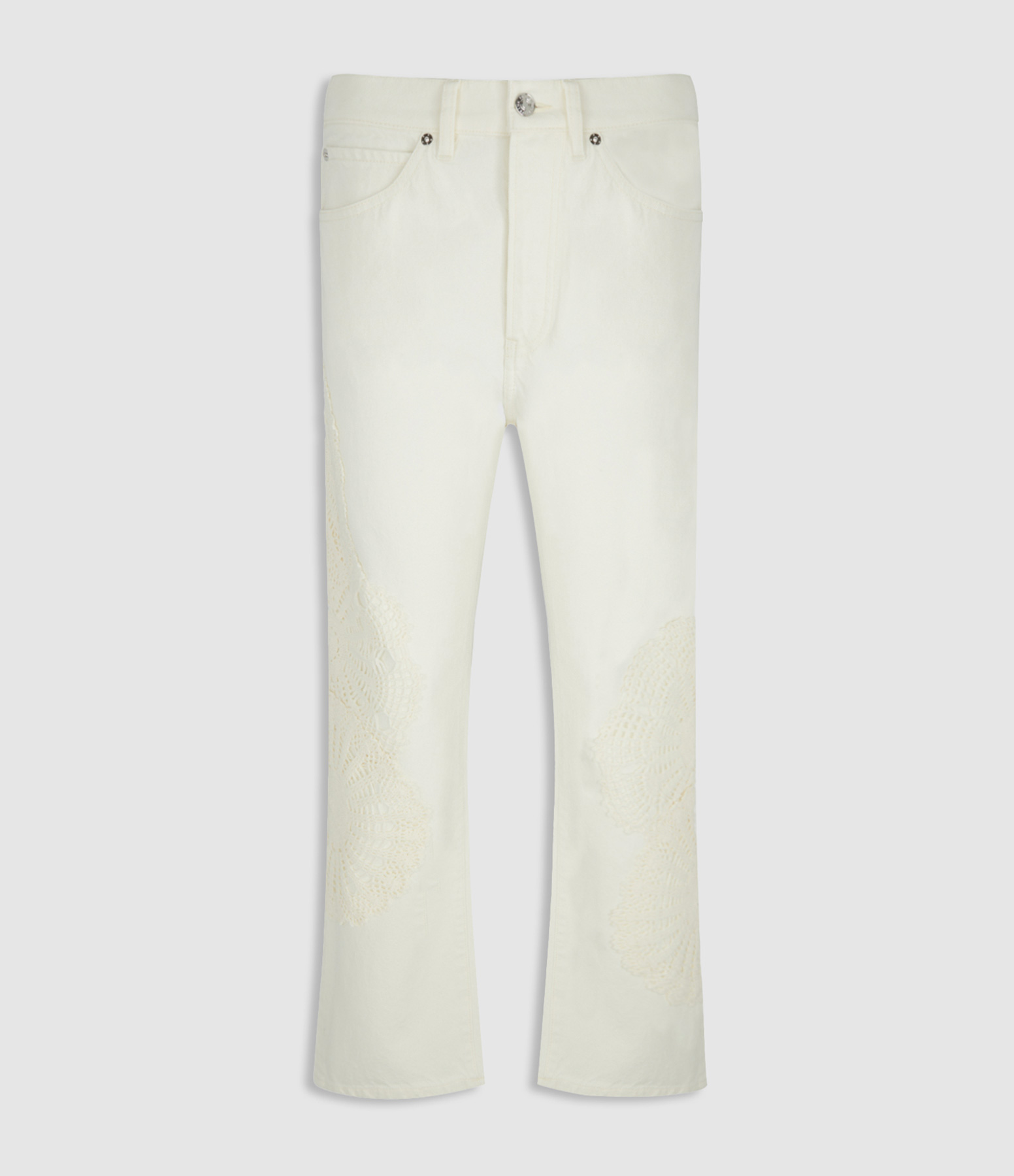 Jean The Crochet Vertical Crop White