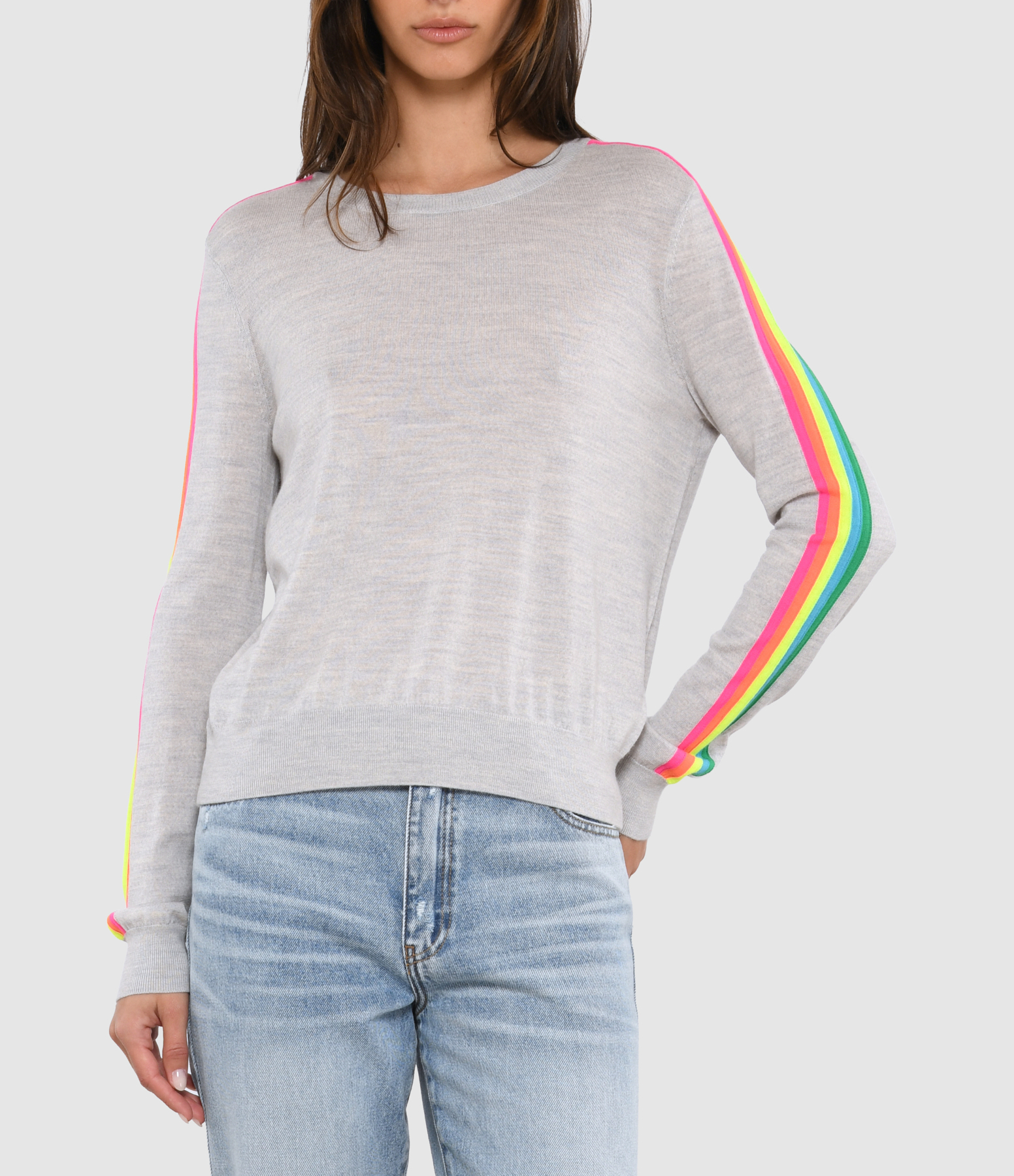 Grey Round-Neck Jumper from China