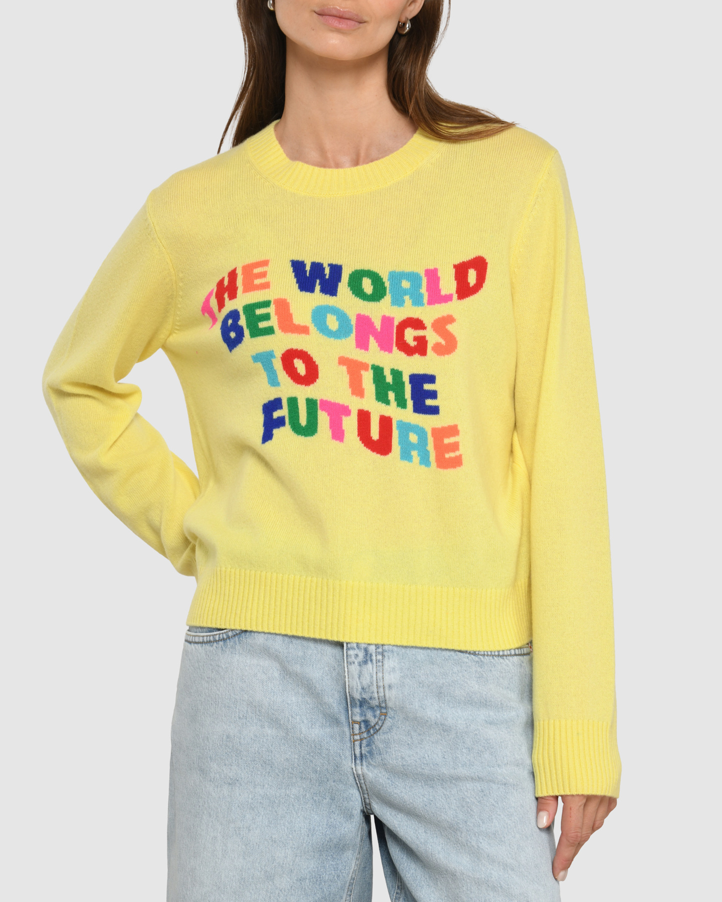 Star Yellow Round-Neck Jumper